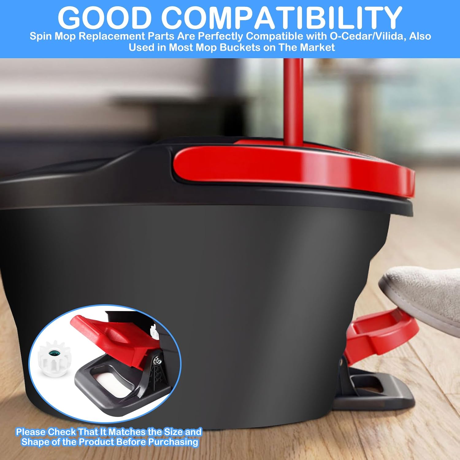Compact Durable Spin Mop Bucket Replacement for O-CedarVilida