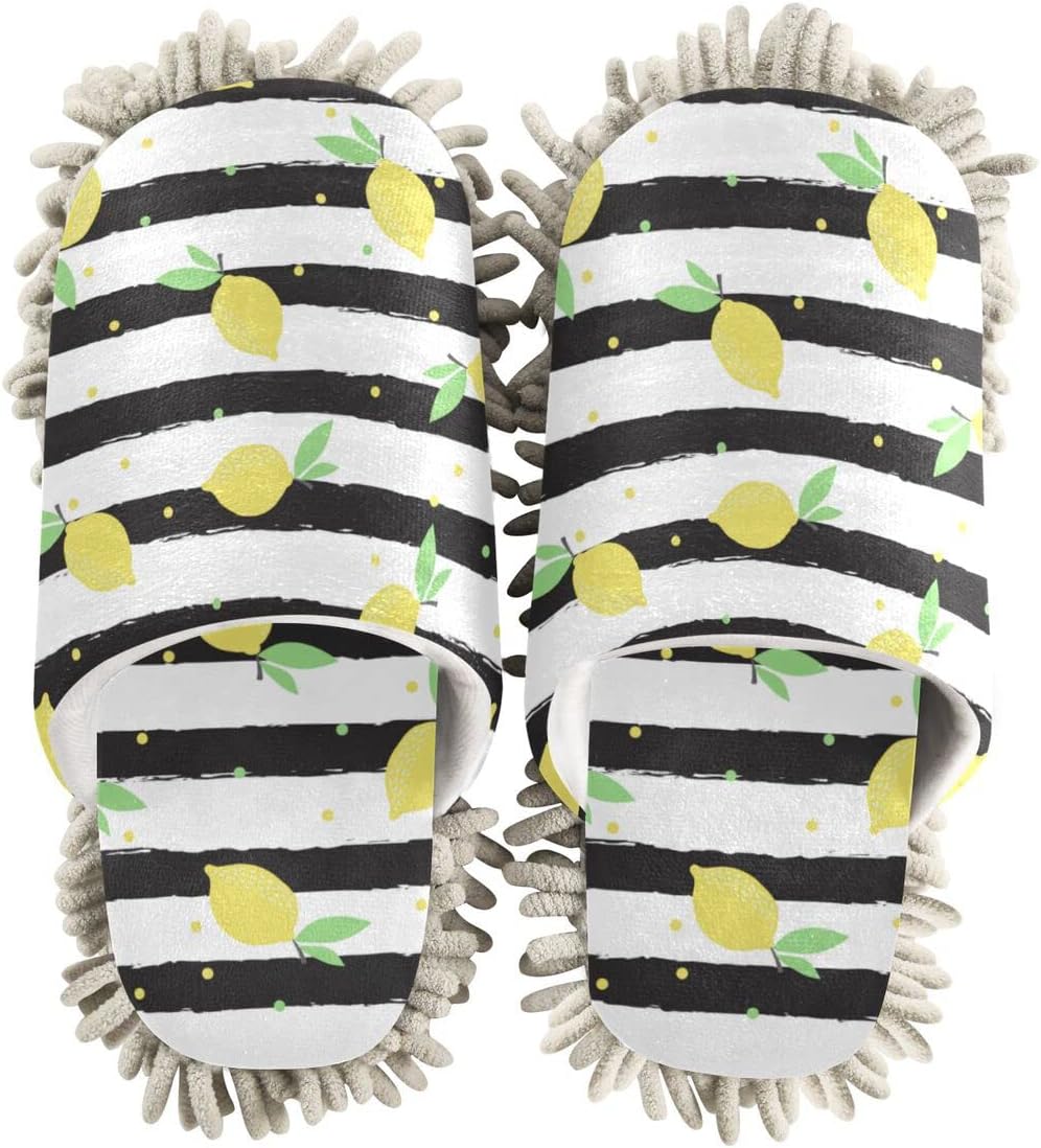 Lemons Mop House Slippers for Cleaning