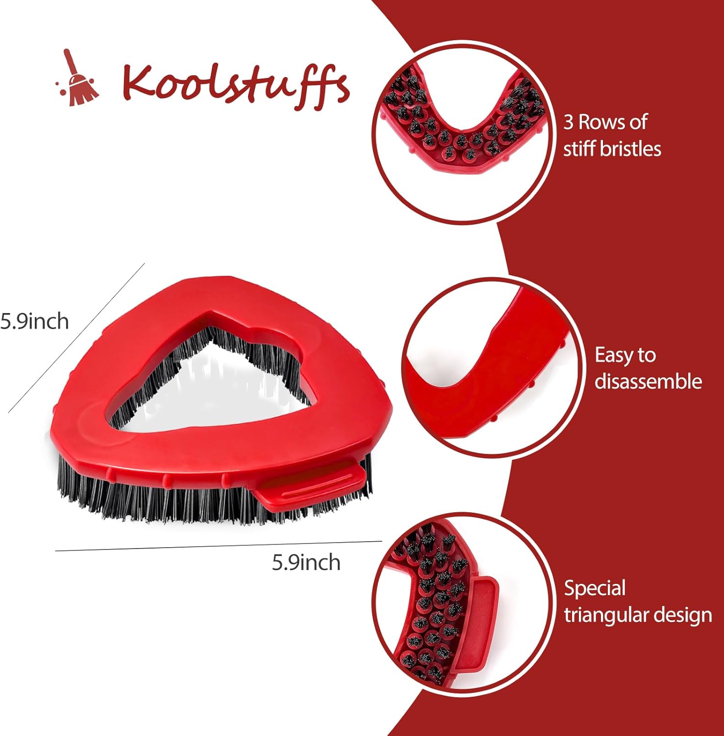 Koolstuffs 2 Pcs Spin Mop Scrub Brush Head
