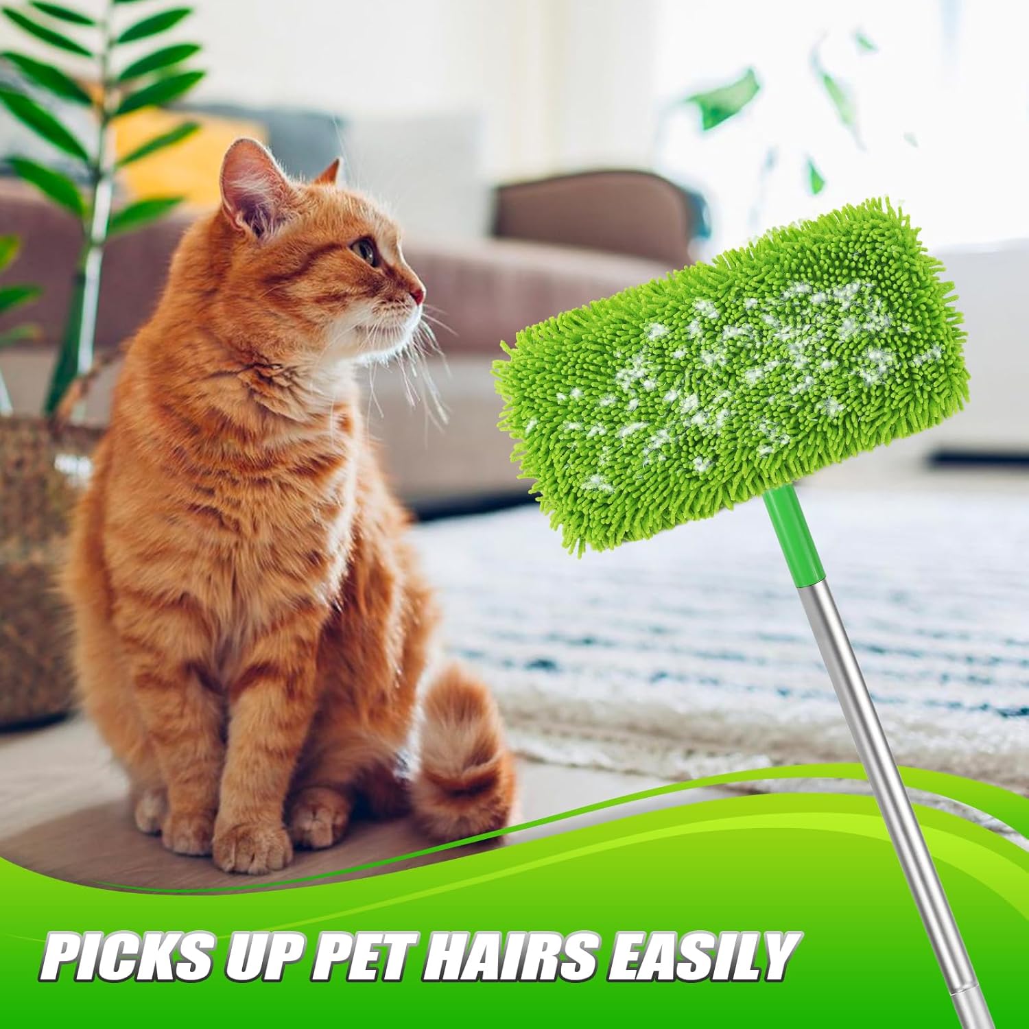 MEETI Set of 4 Reusable Microfiber Mop Pads