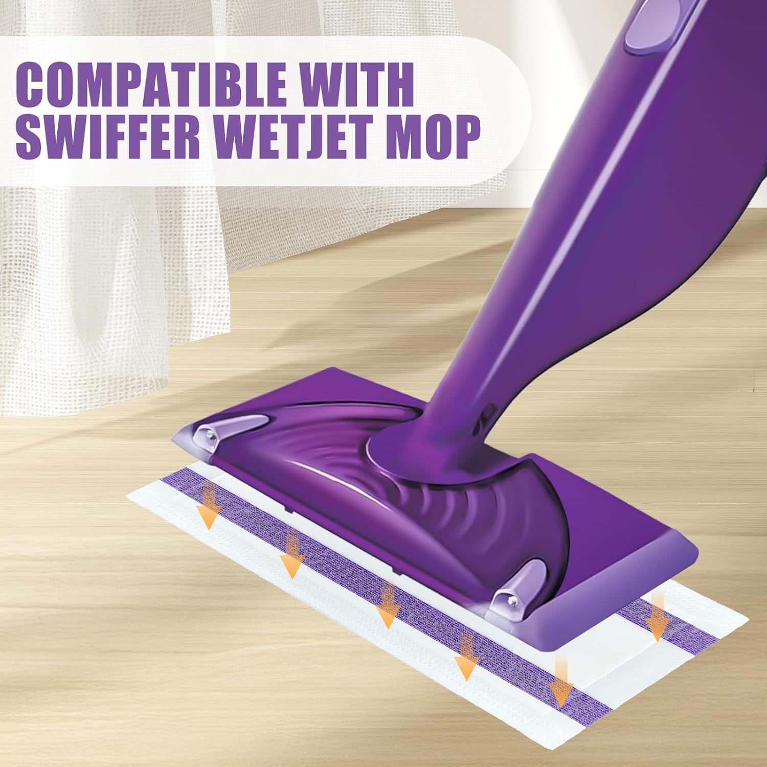 40 Pack Disposable Mop Pad Refills for Swiffer Wet Jet Spray Mop