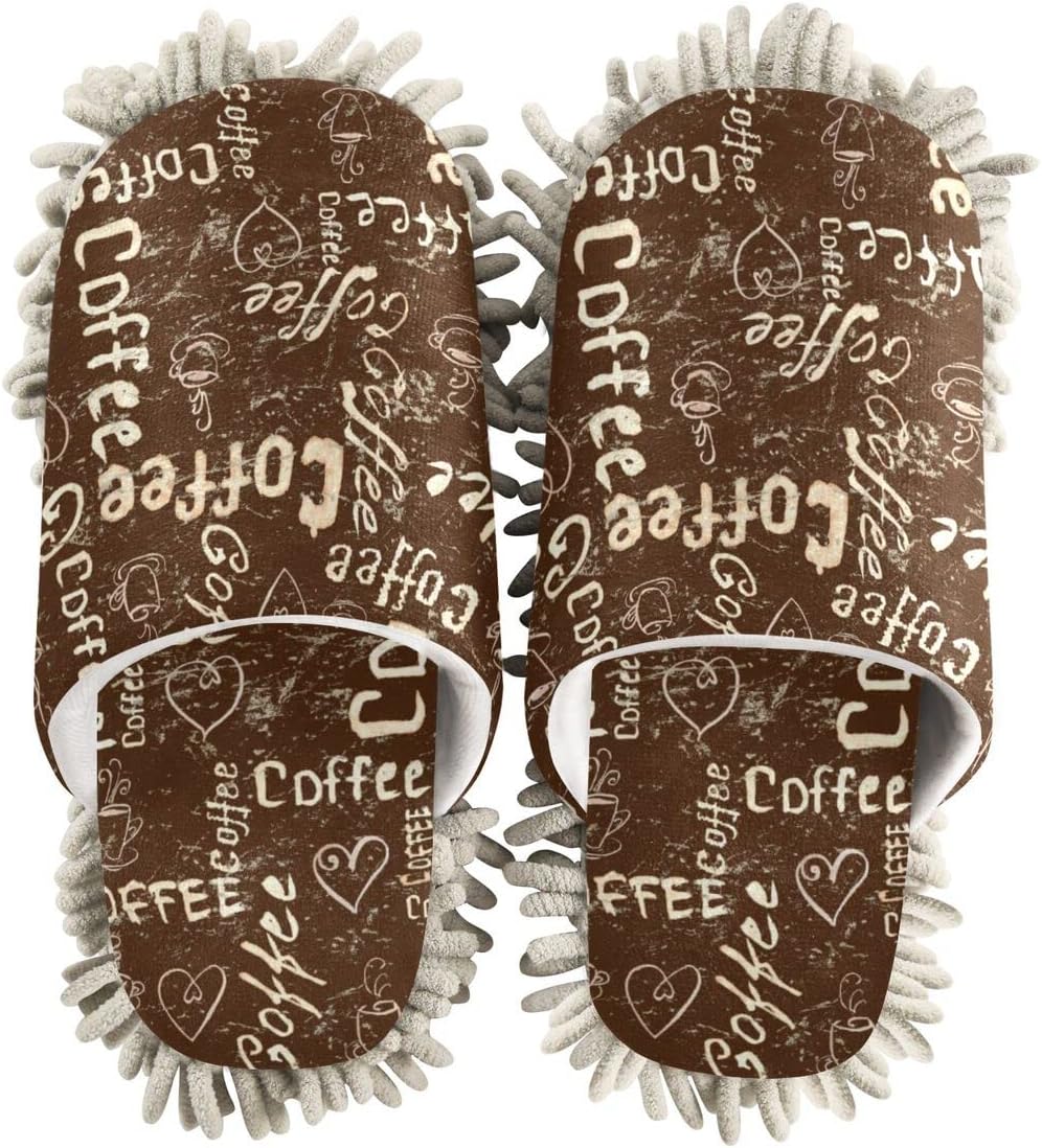 Quick-Clean Coffee Mop Slippers