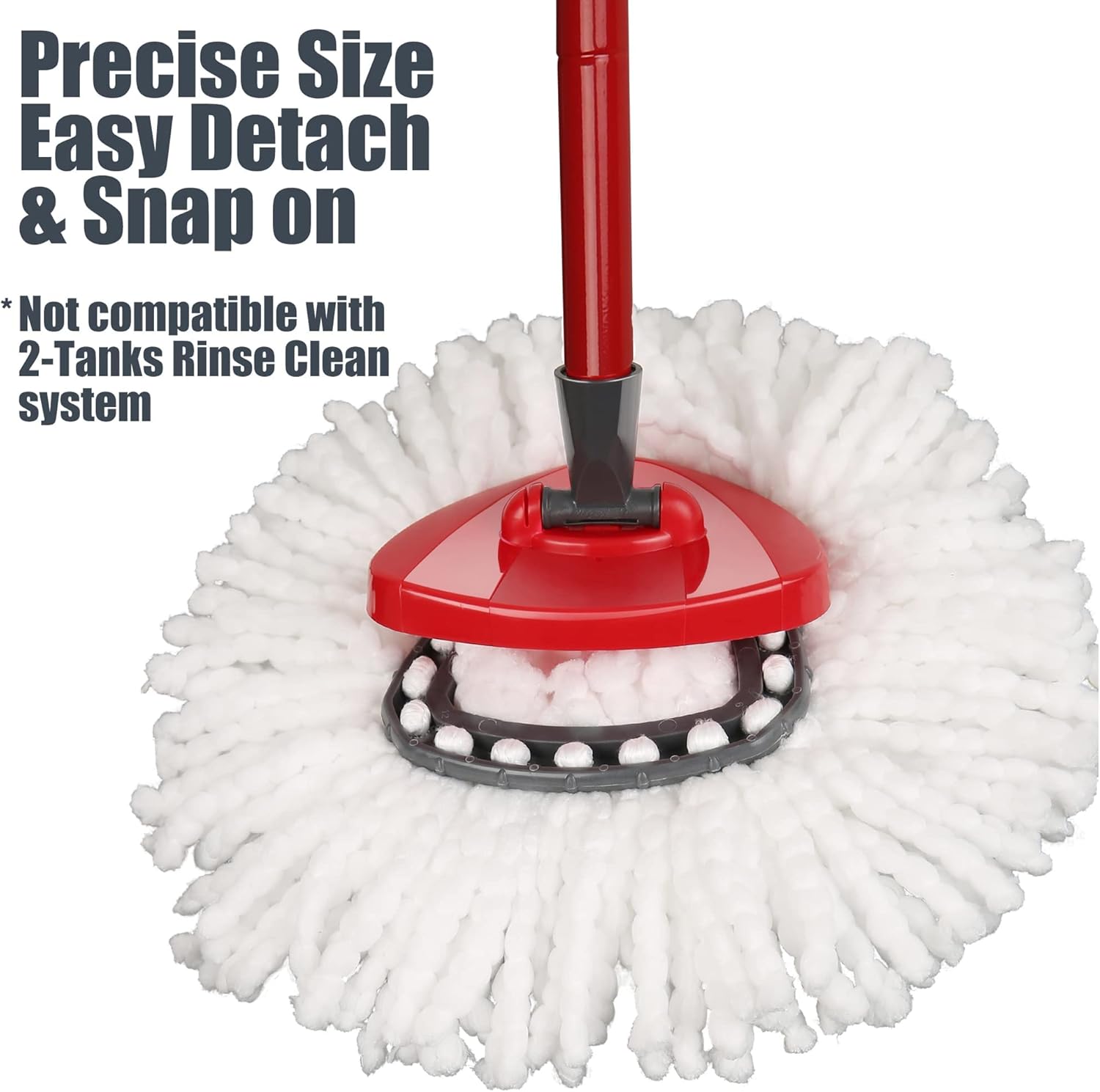 Homsis Mop Replace Head 3 Pack Microfiber