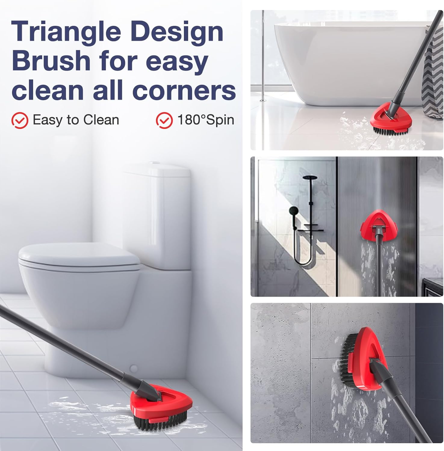Spin Mop Scrub Brush Head for RinseClean 2-Tank System