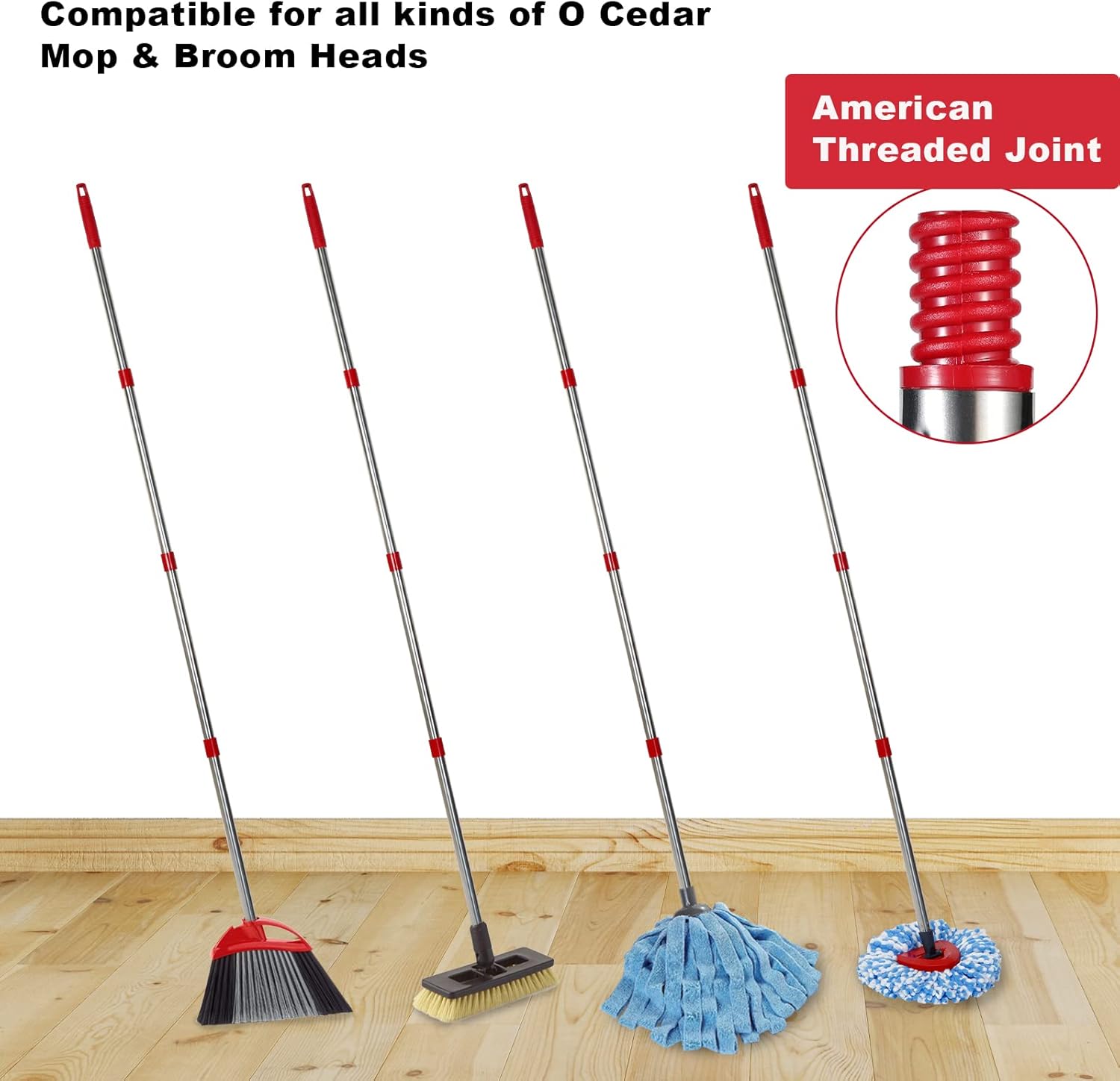 Pro-Grade 4-Section Mop Handle