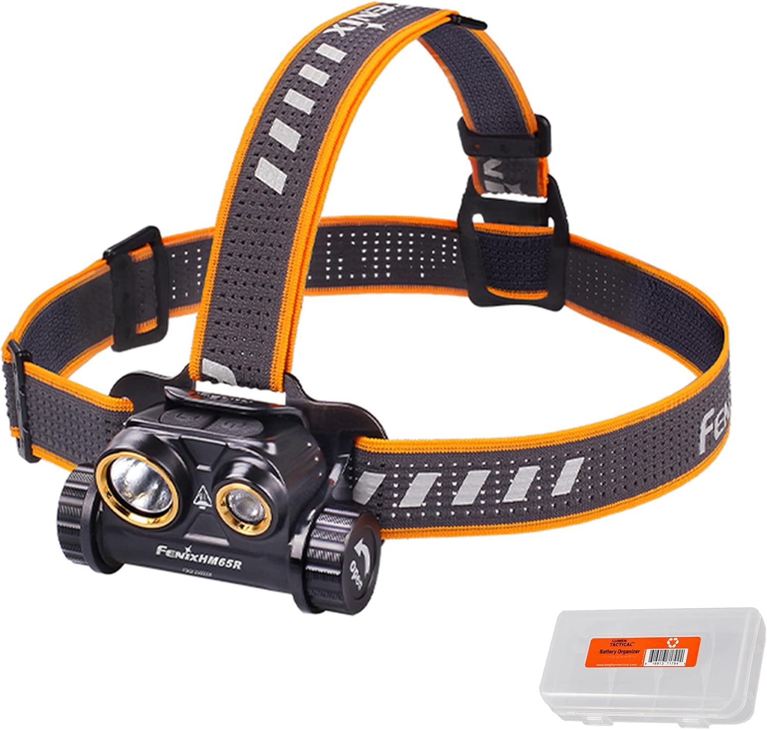 Fenix HM65R Dual Beam Headlamp Spot and Flood Light Rechargeable with Lumen Organizer