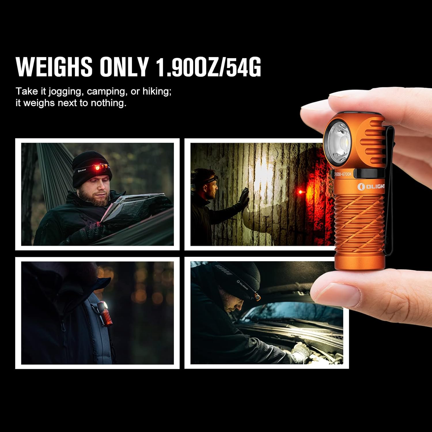 1000-Lumen Rechargeable Flashlight for Hiking and Camping