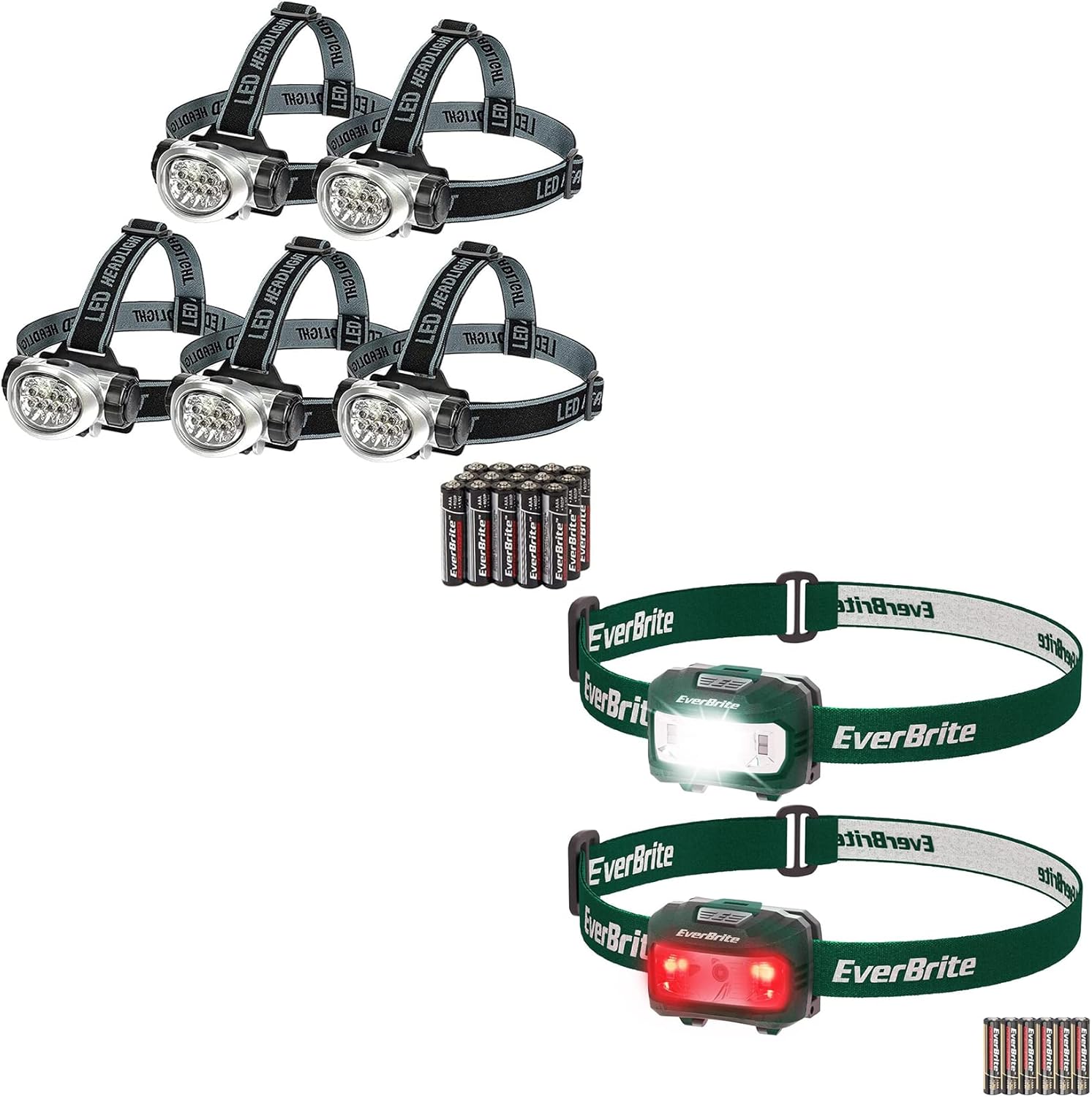 EverBrite 7-Pack LED Headlamp with 21 AAA Batteries