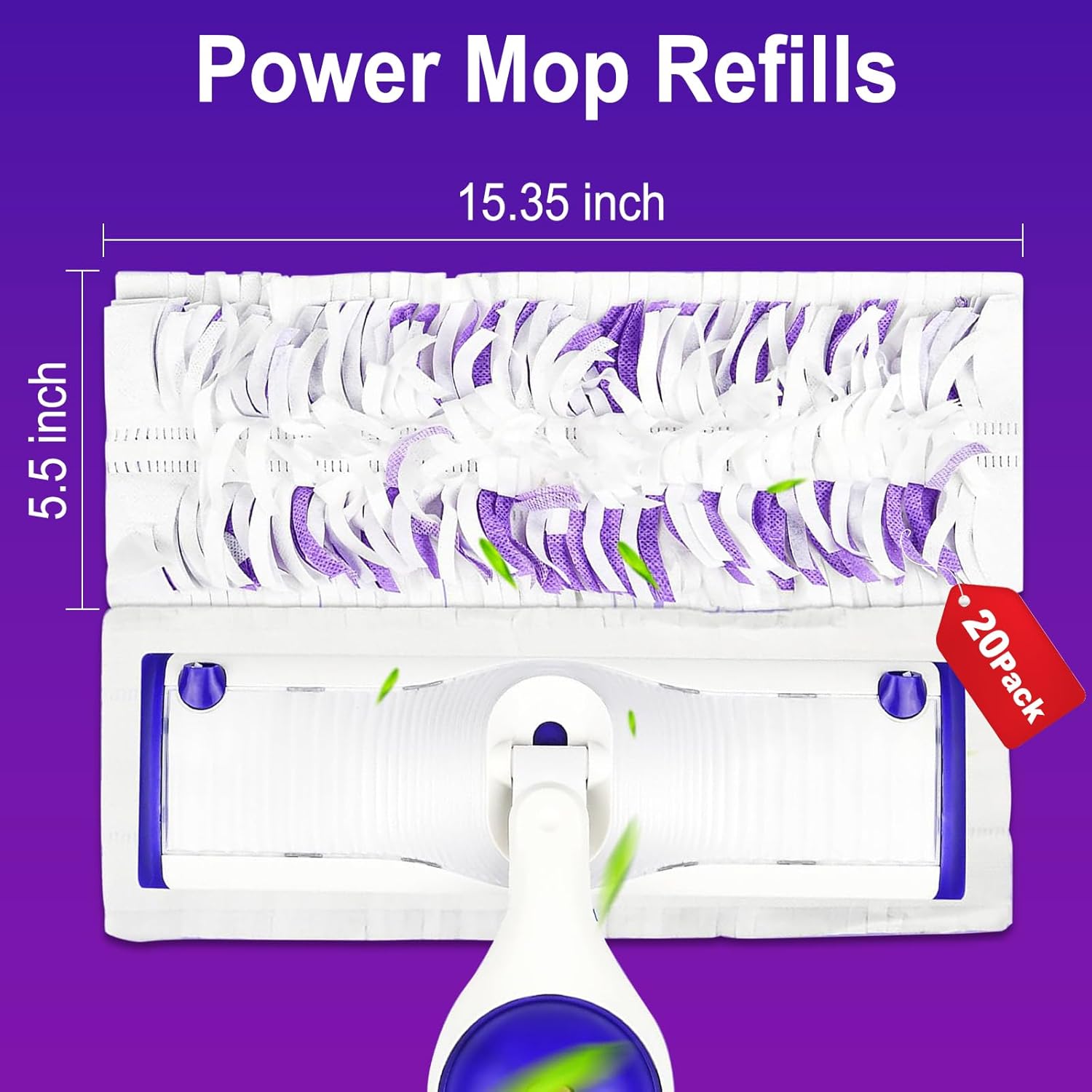 20 Pack Disposable Mopping Pads for Swiffer Power Mop