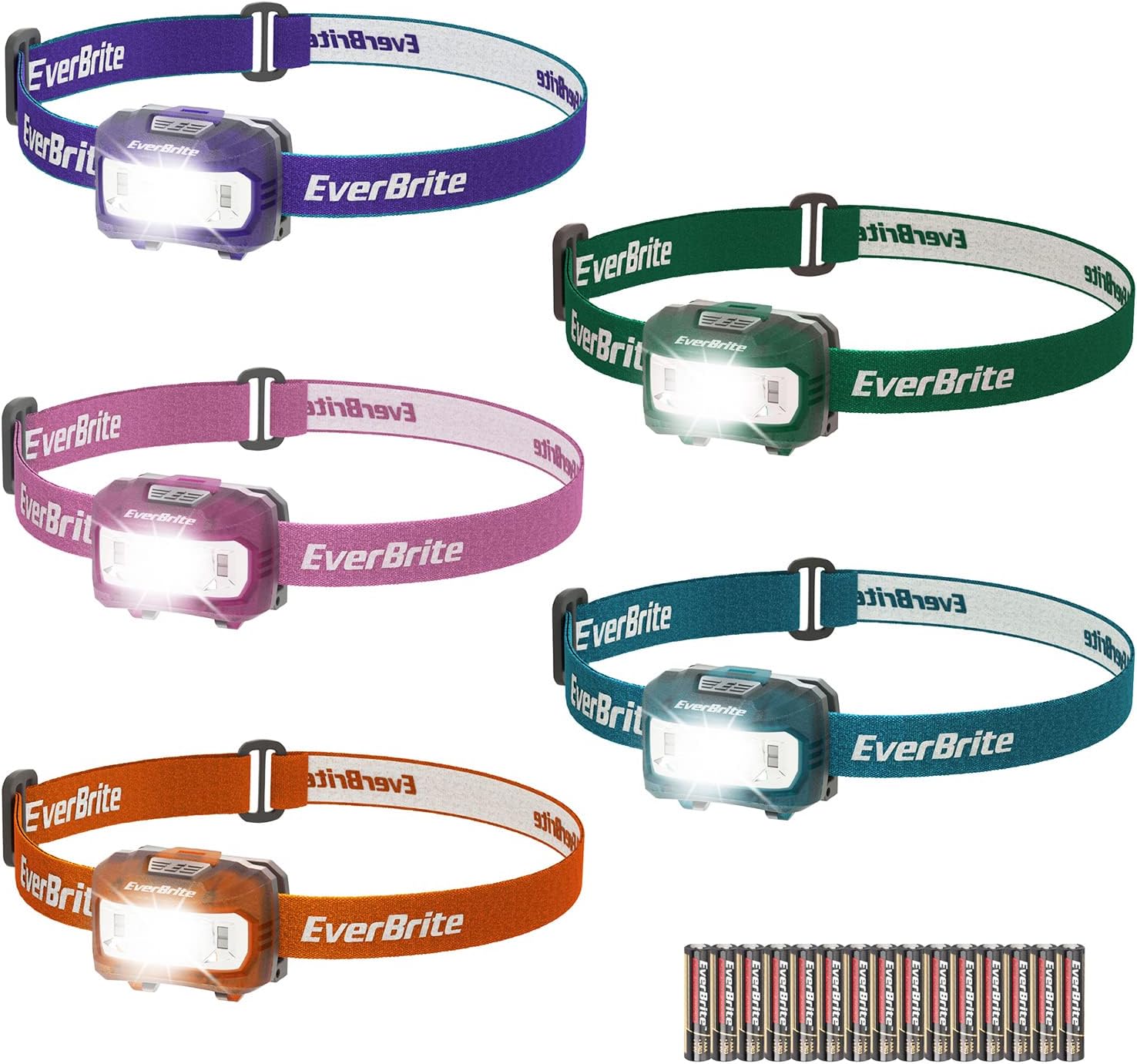 EverBrite Rechargeable 5-Pack Headlamp