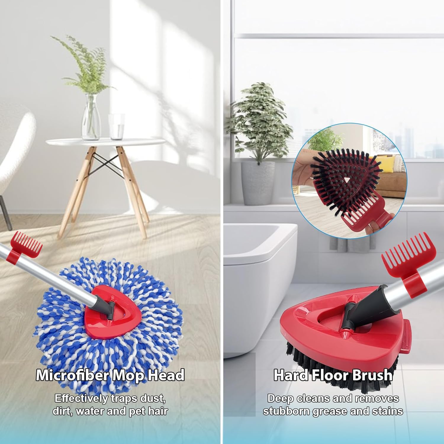 2 Pack Replaceable Spin Mop Heads for O Cedar RinseClean 2 Tank