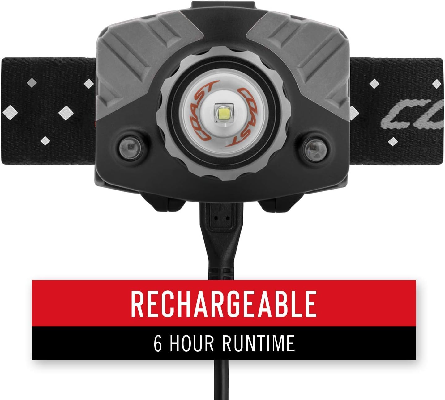 Coast FL78R 530 Lumen Tri-Color Rechargeable Headlamp
