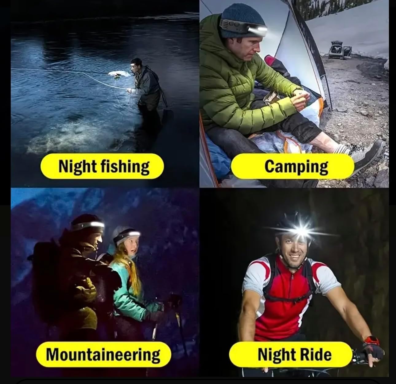 10-Watt Rechargeable Headlamp With 270 Wide Beam