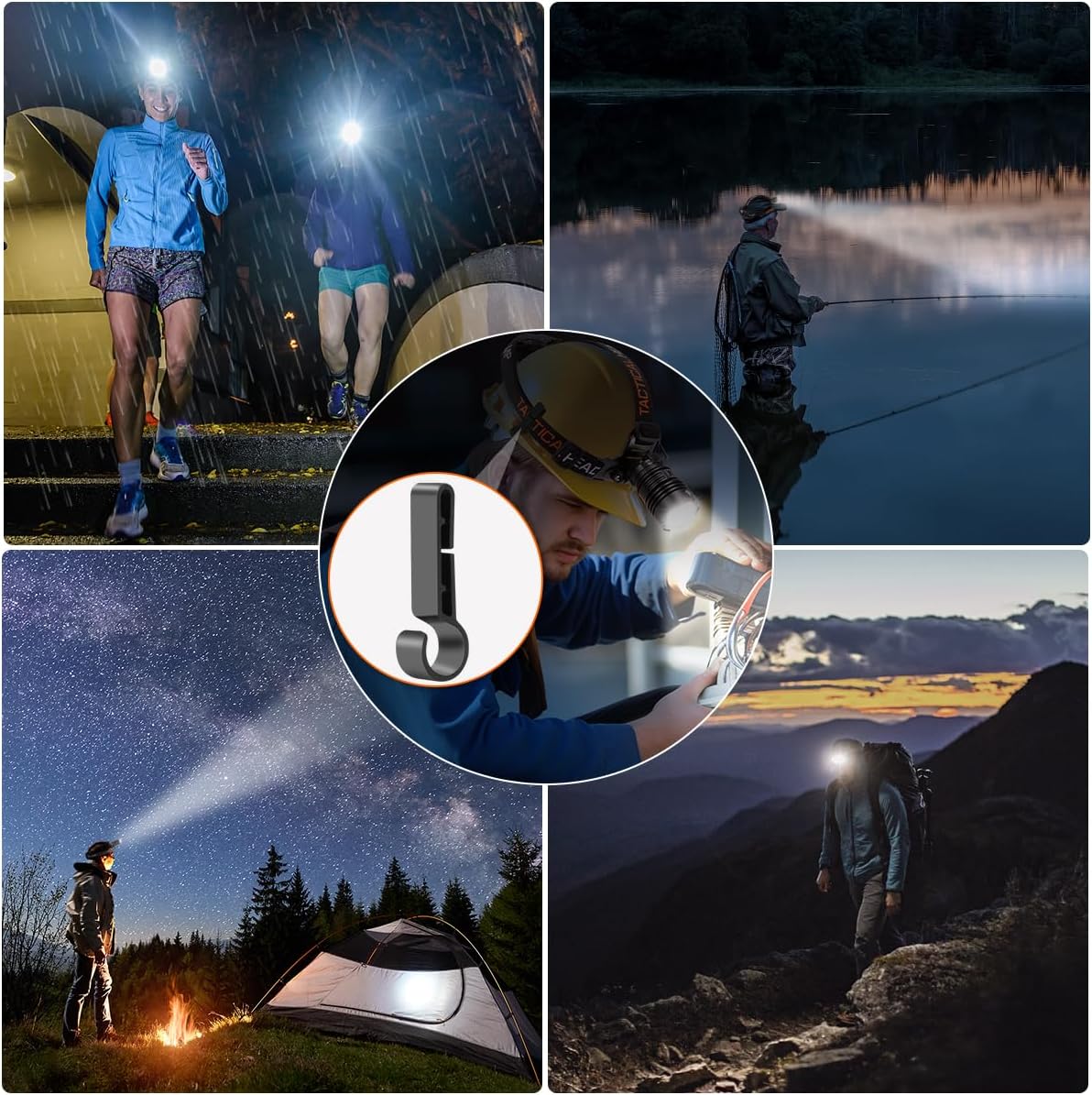 Adjustable Focus 2-Pack Rechargeable Headlamp