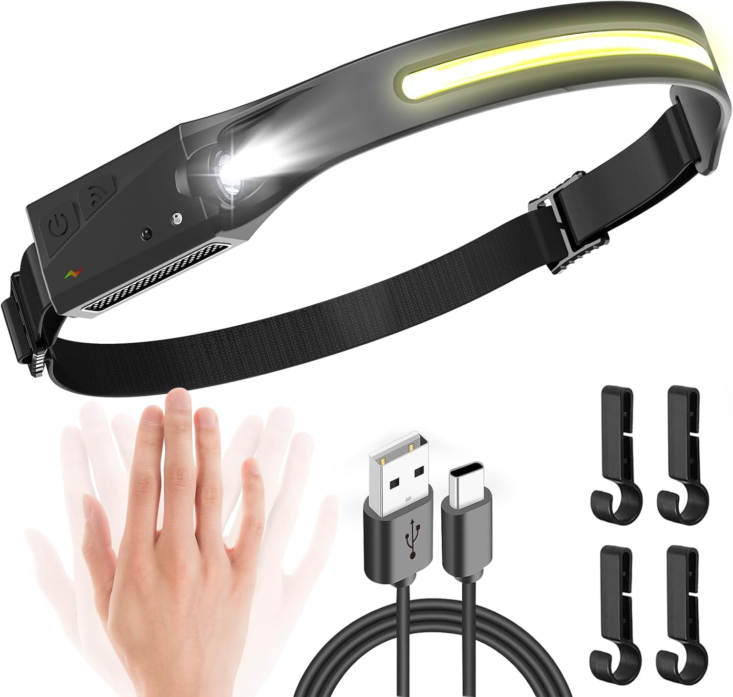 Unbont 230 LED Headlamp Rechargeable Motion sensor