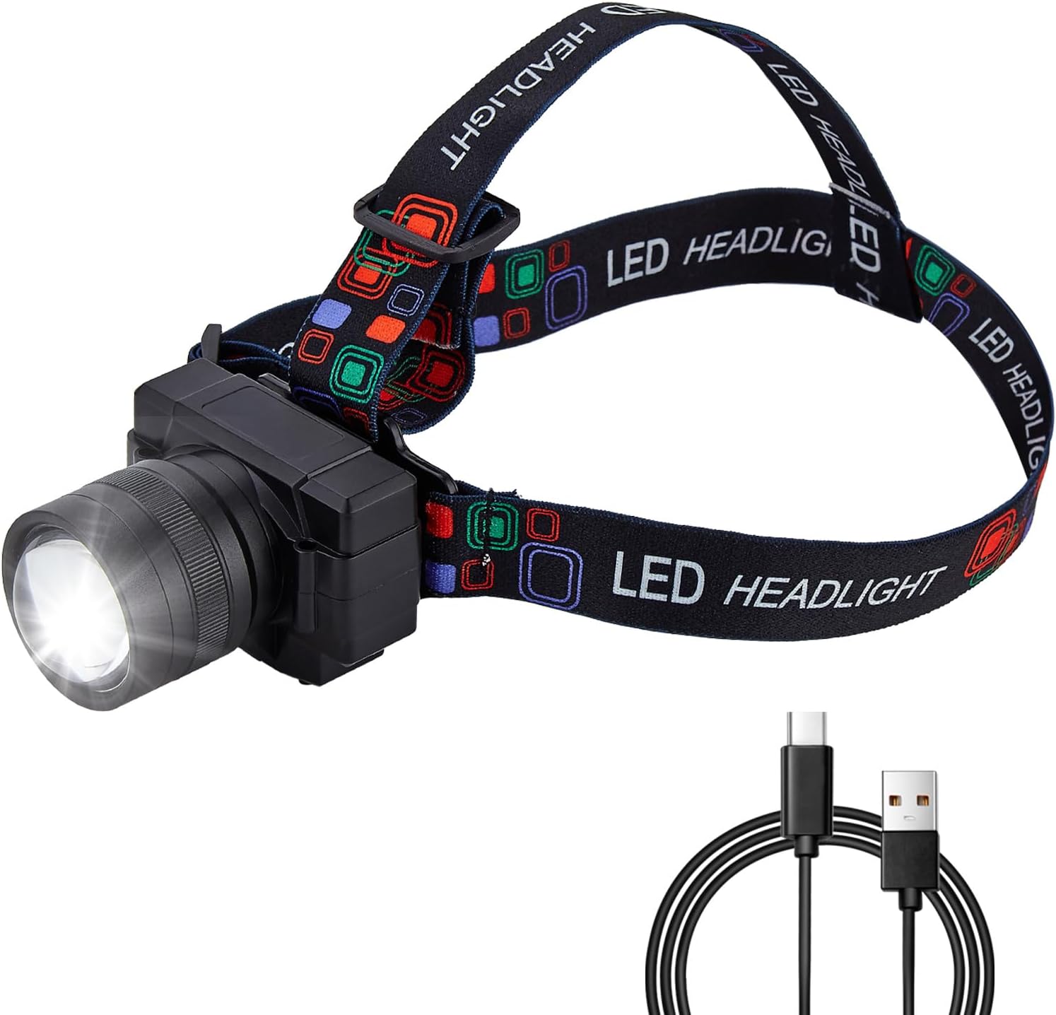 10000 Lumens Adjustable Bright Headlamp