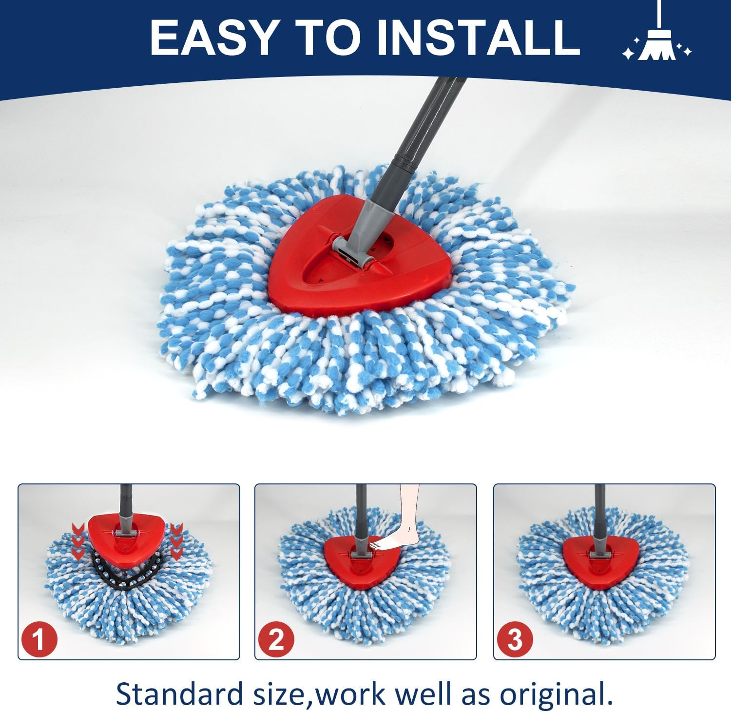 GFRED Spin Mop Replacement Head Base
