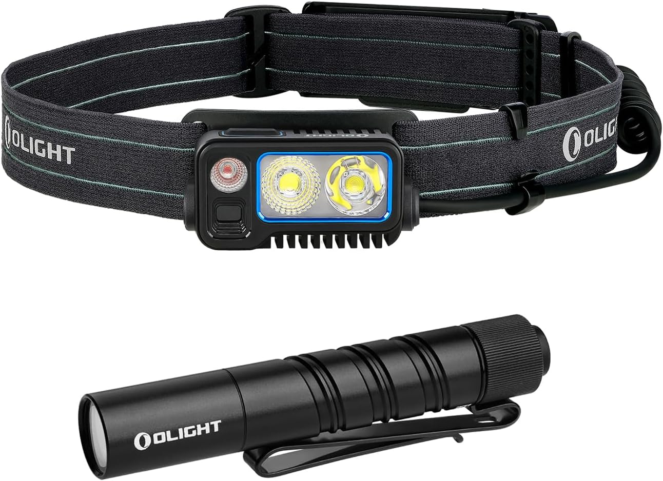 OLIGHT Array 2 Pro 1500 Lumens Headlamp with Red Light Option Bundle