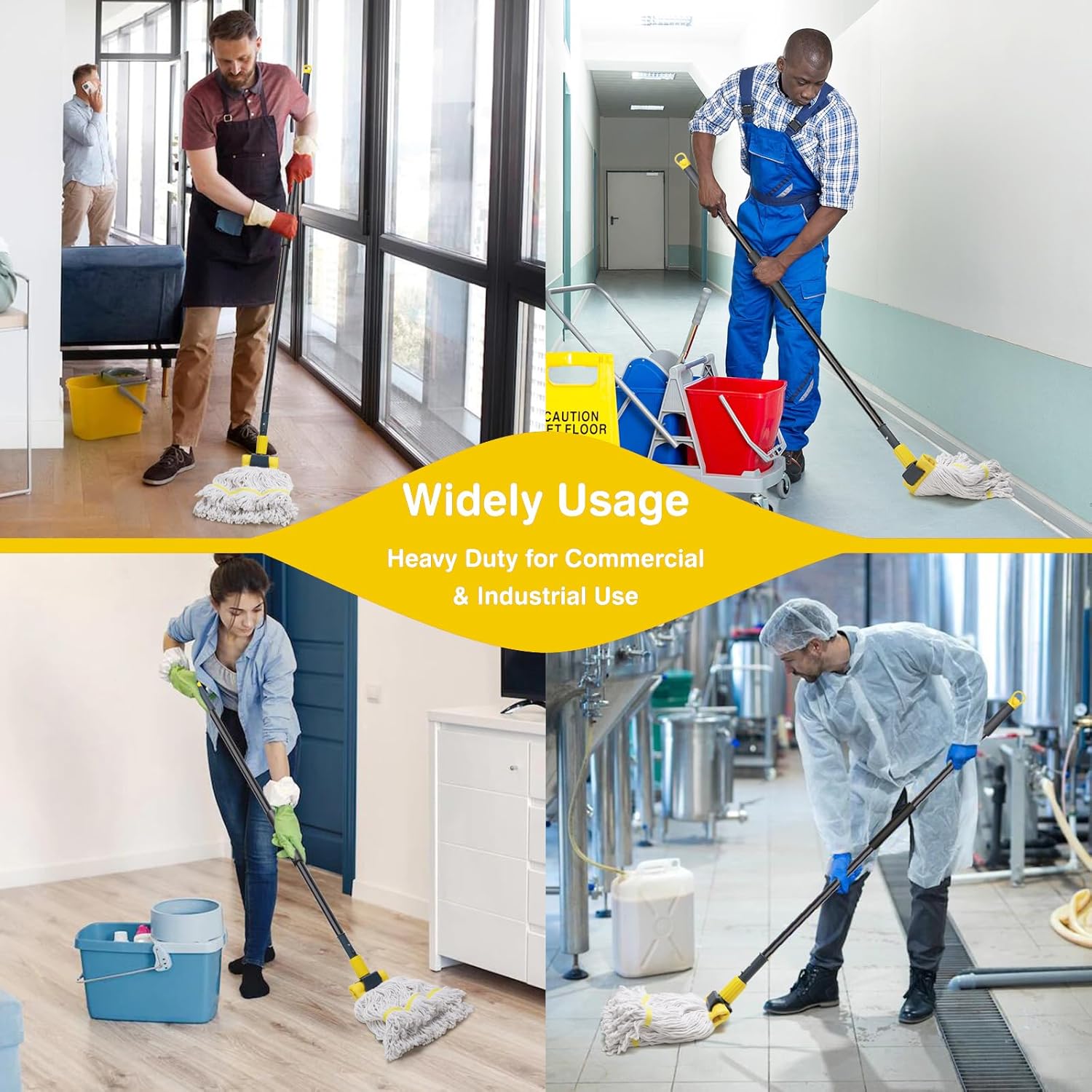 KeFanta Metal Mop Handle Durable Commercial Heavy Duty Mop Stick
