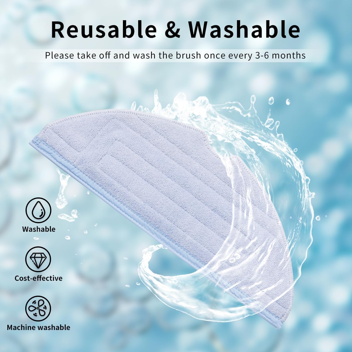 Roborock Robot Vacuum Set with 4 Microfiber Mop Cloth Pads