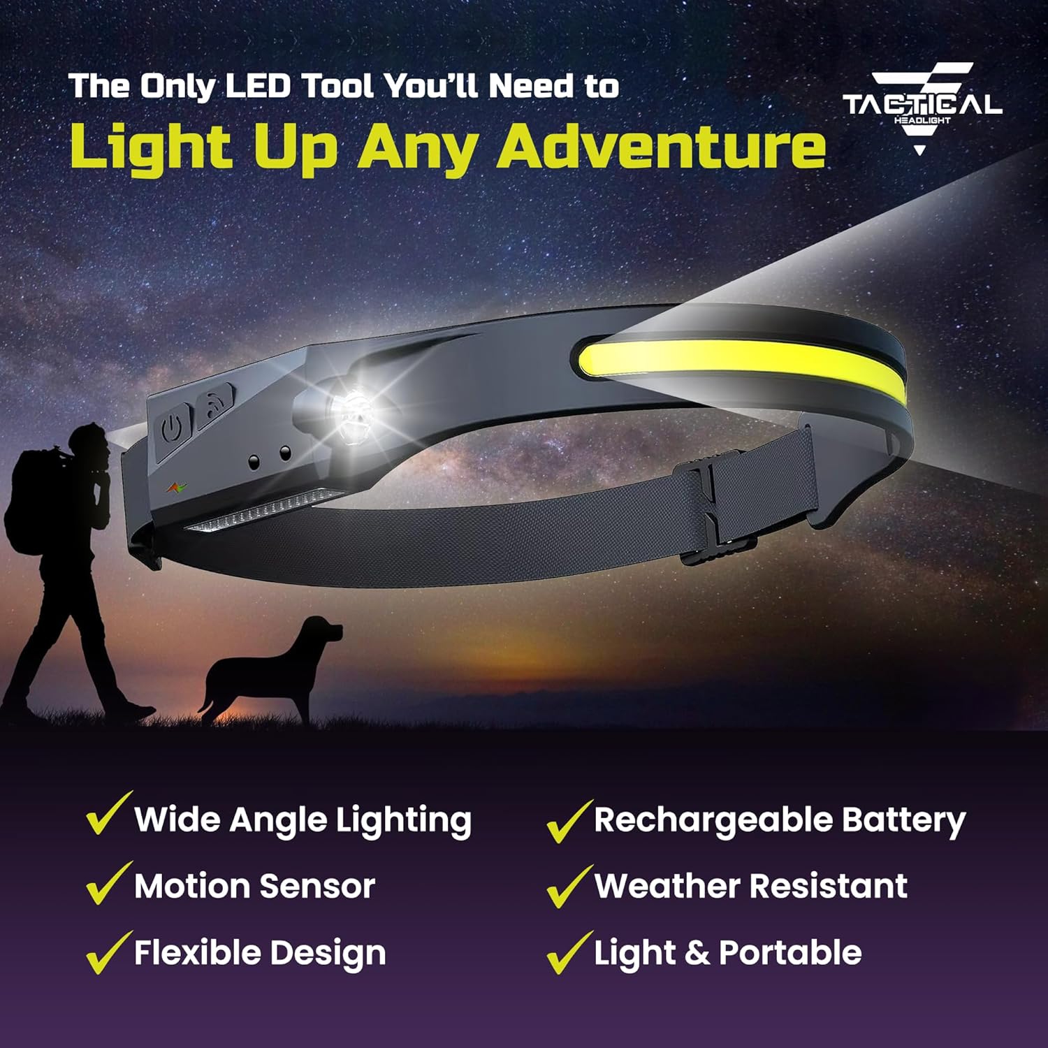 Tactical Headlight - 230 Wide Beam LED Headlamp