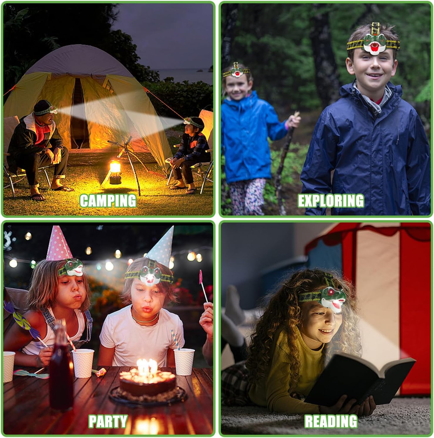 TIGTECGAME LED dinosaur headlamp
