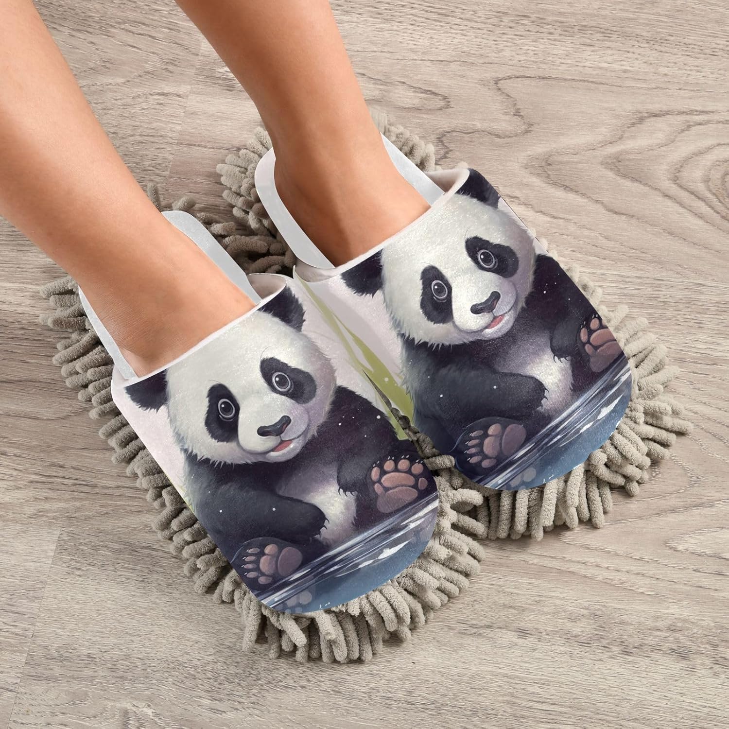 Cozy Bear Mop Slippers