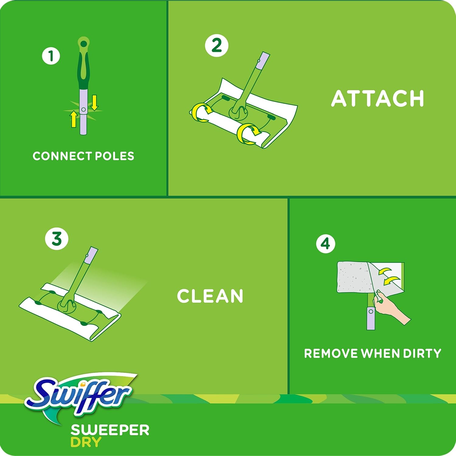 Swiffer Dry Sweeper 12-Piece Set for Daily Use on All Surfaces