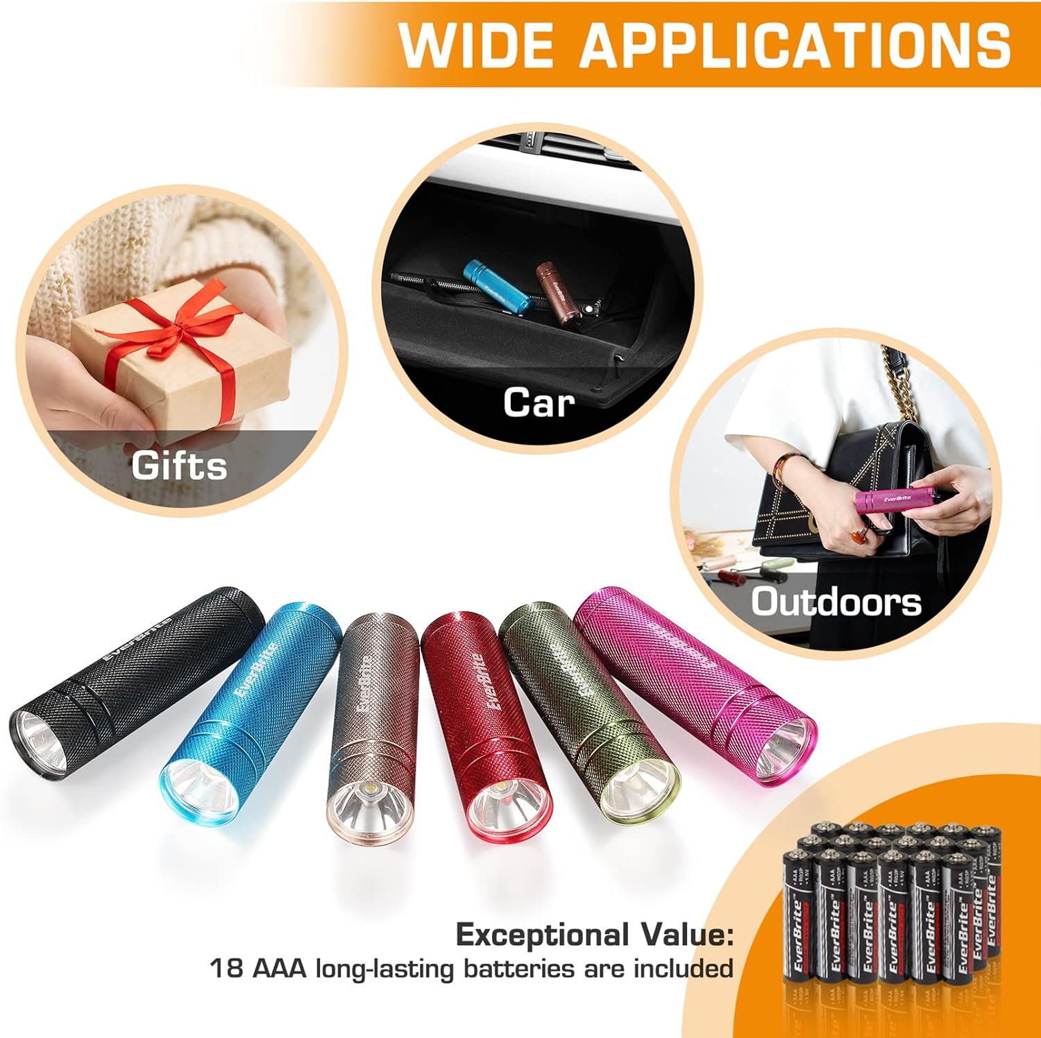 300 LUMENS 6-PACK BATTERIES INCLUDED
