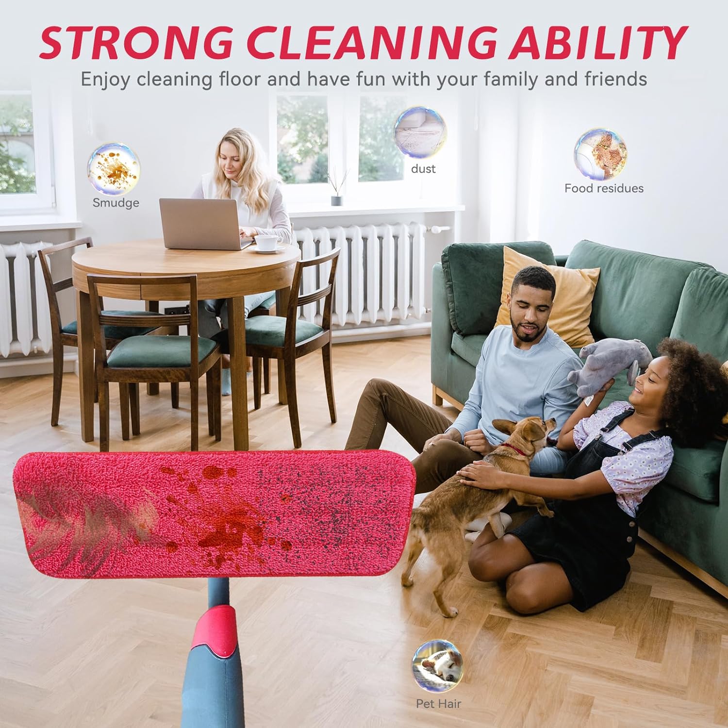 Replacement Microfiber Mop Pads for Rubbermaid Reveal Spray Mop - 12-Pack