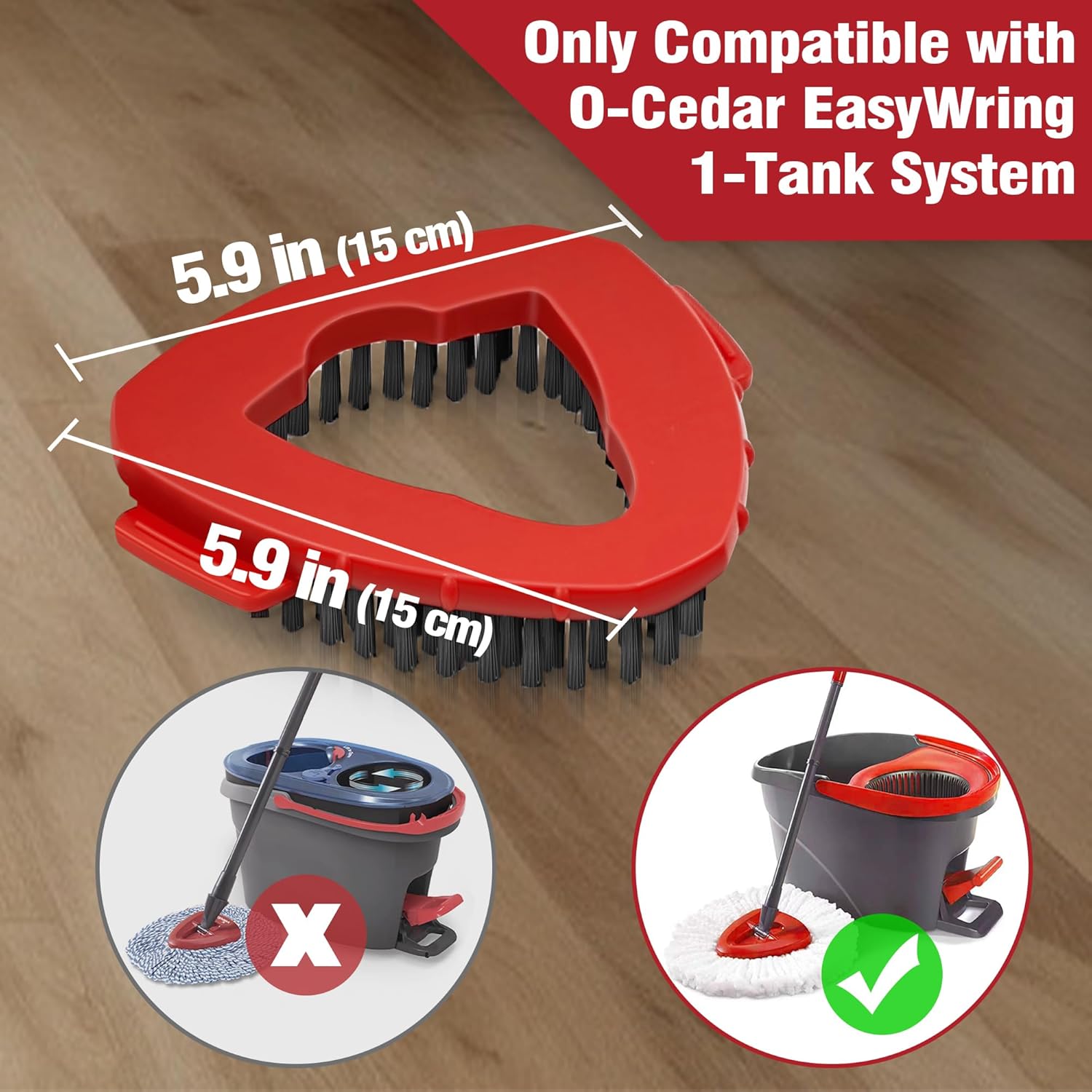 Dolanx Scrub Brush for O-Cedar EasyWring 1 Tank System 2 Pcs