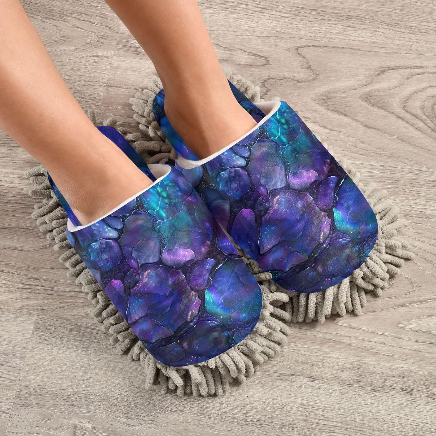 Dark Texture Kitchen Slippers for MenWomen Soft Washable