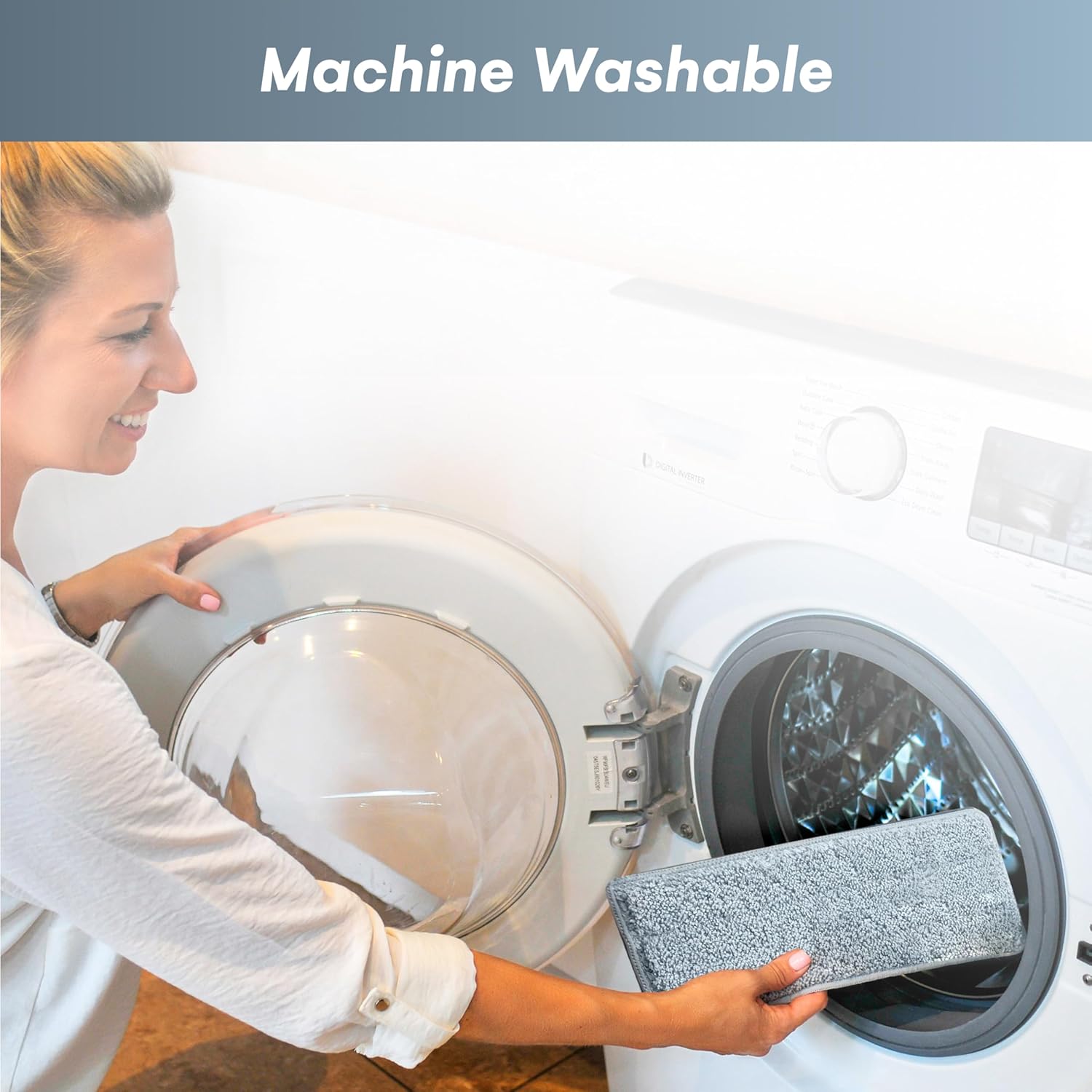 Easy Gleam Microfiber Mop Pad - Super Absorbent Multi-Surface Machine Washable