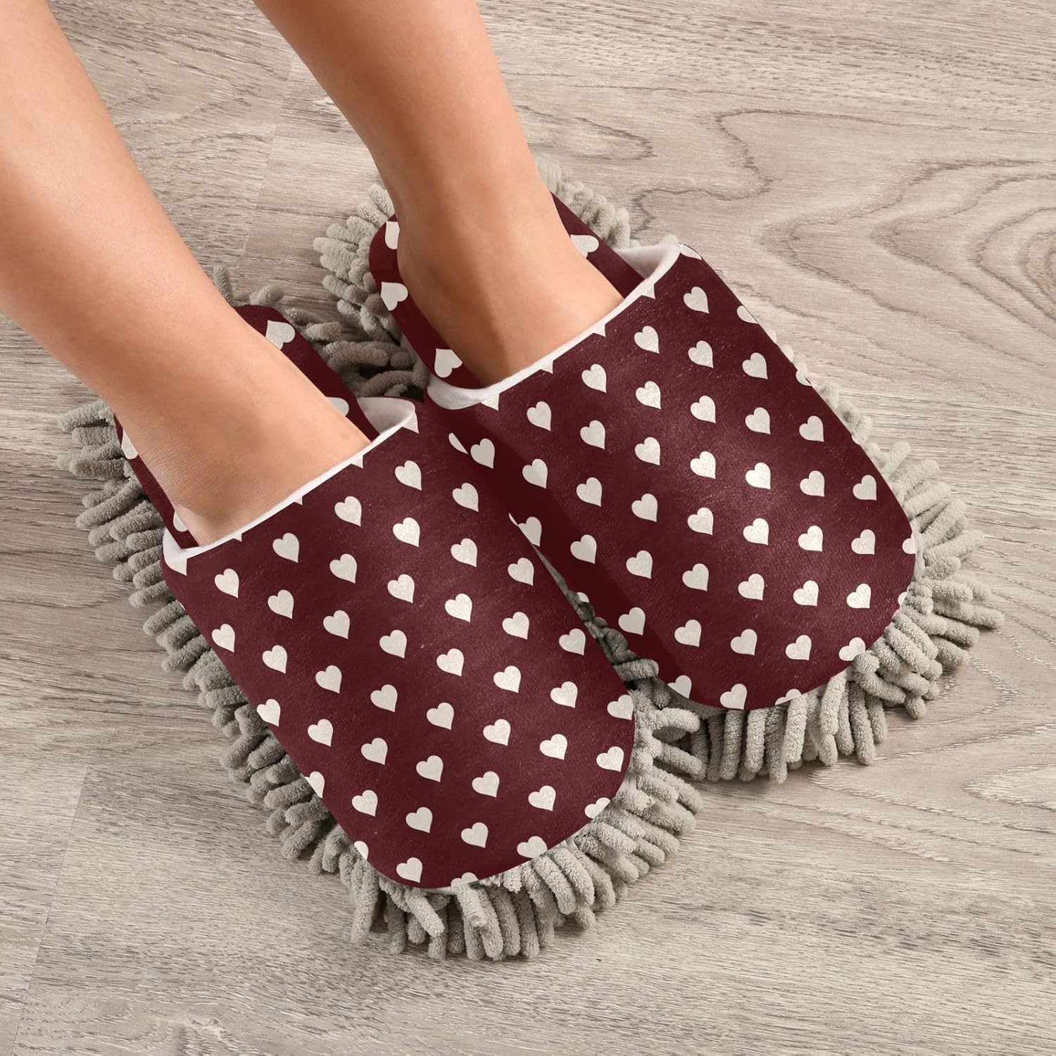 Comfy Microfiber Slippers Heart Love Drying