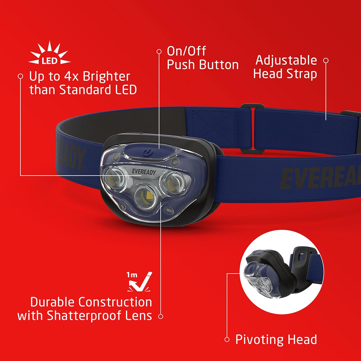 Energizer LED Headlamps Pro200 5-Pack with Batteries