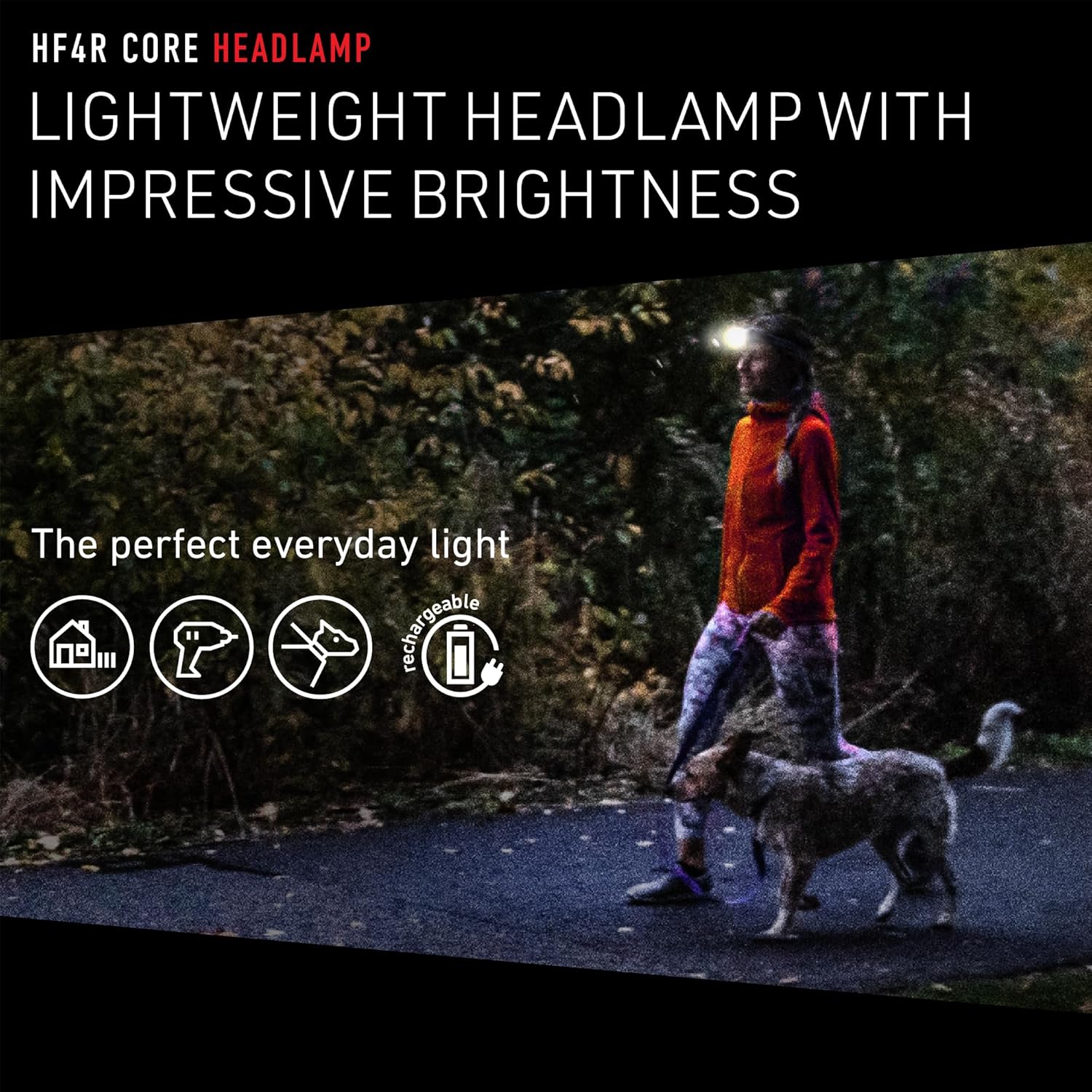 Ledlenser HF4R Core Slim Headlamp Rechargeable Water Resistant