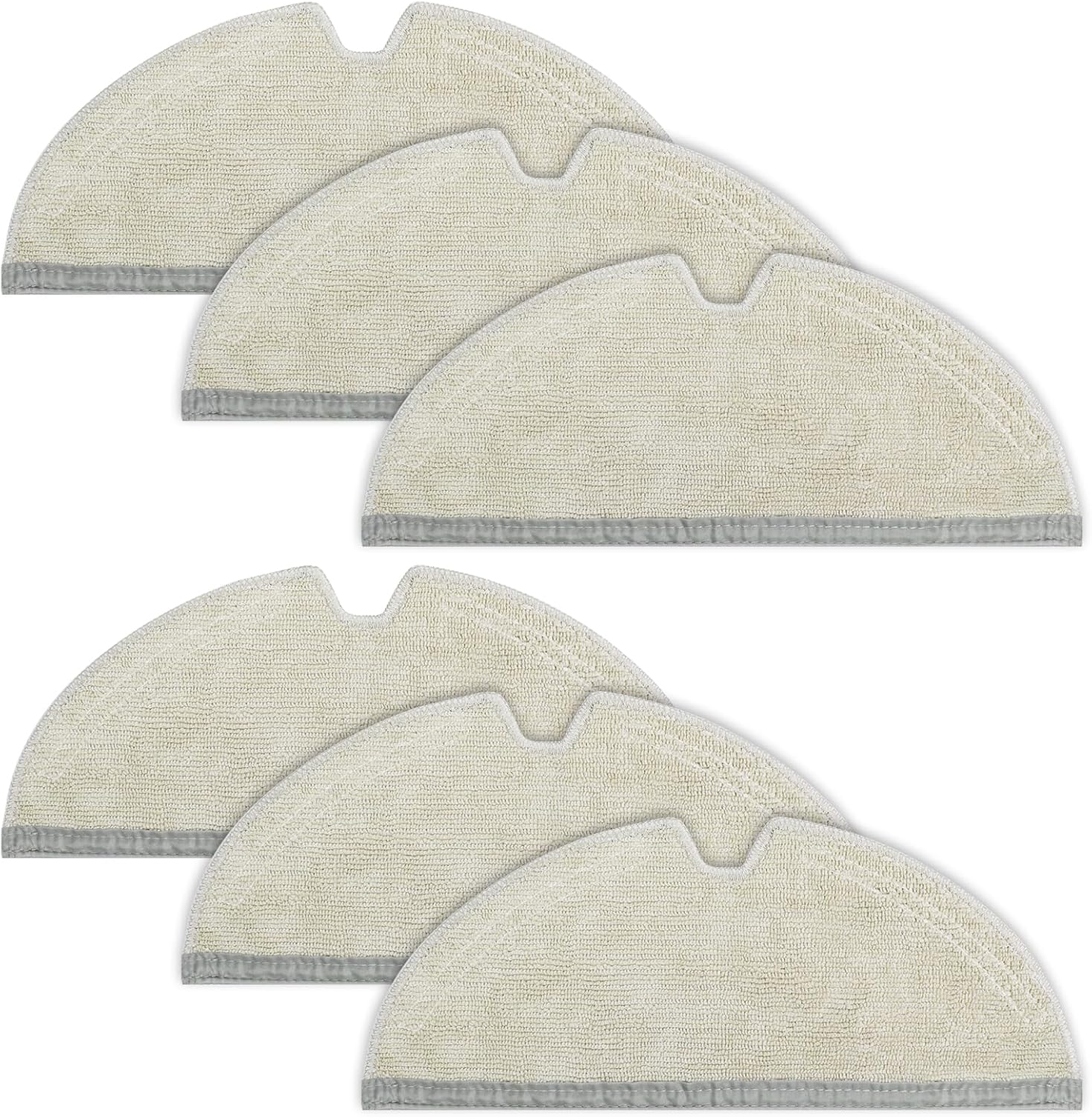 VIEWALL Reusable Microfiber Mop Cloth for Robot Vacuums - 6-Pack