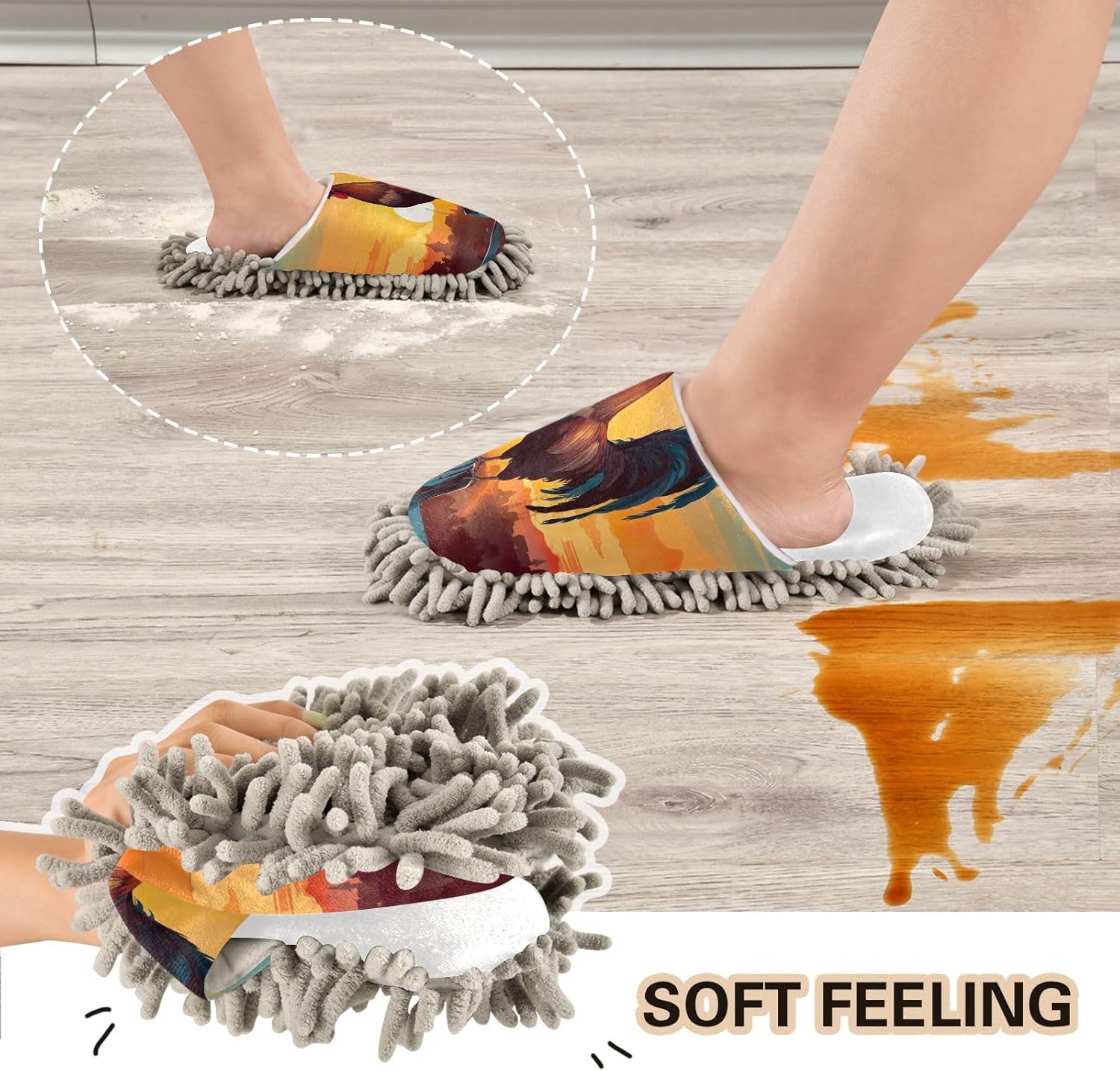 Cozy Mop Slippers for a Clean Home