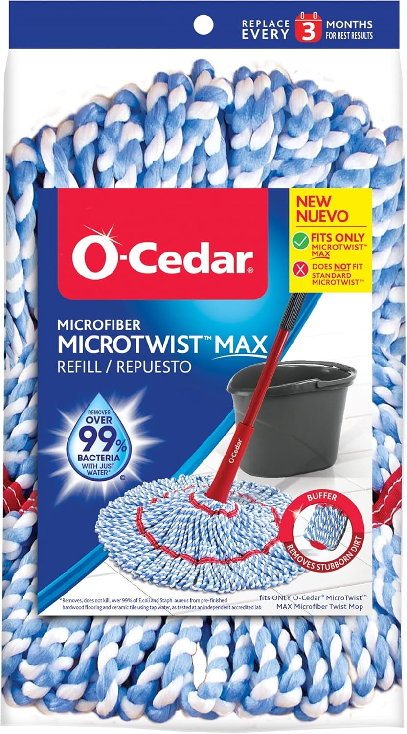 O-Cedar MicroTwist MAX 99 Bacteria Remover Mop Head Replacement