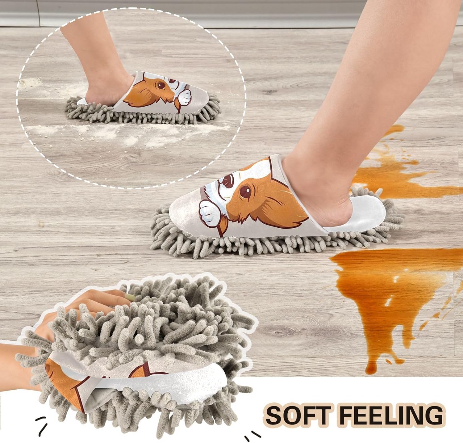 Healthy Mops Slippers by RunningBear