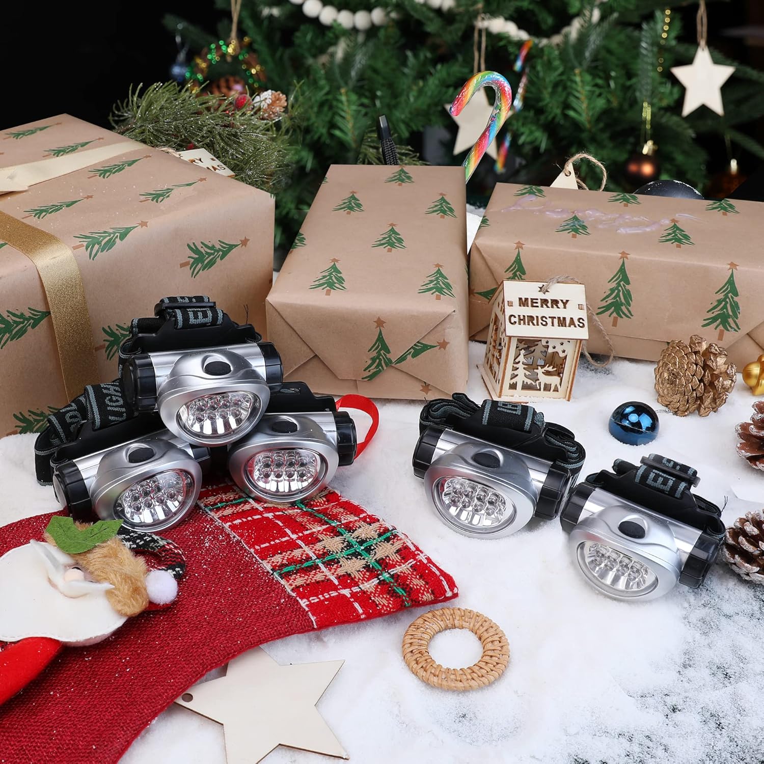 Charge-Ready LED Headlamp Set for Hiking and More