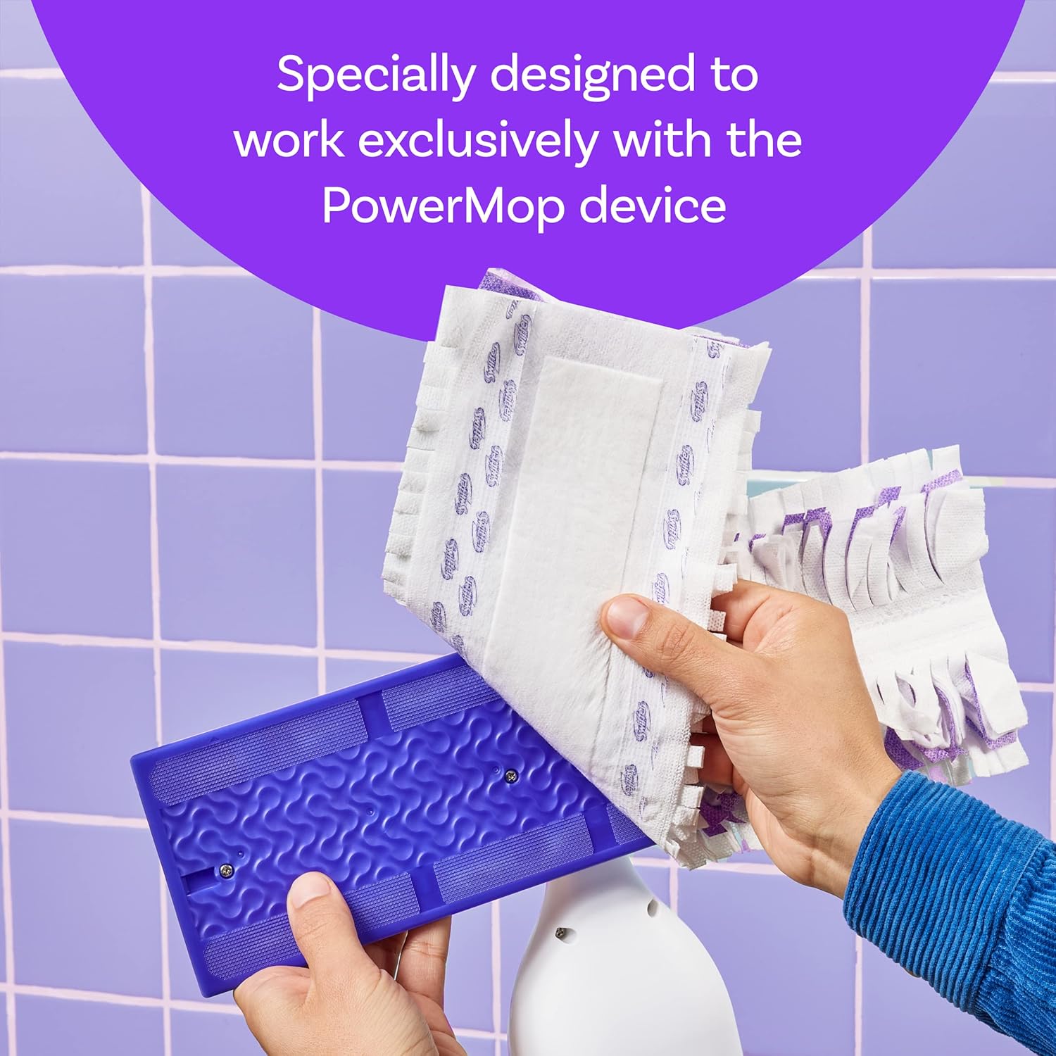 Swiffer PowerMop Multi-Surface Mopping Pad Refill 11 Count Deep Cleaning Easy Maintenance
