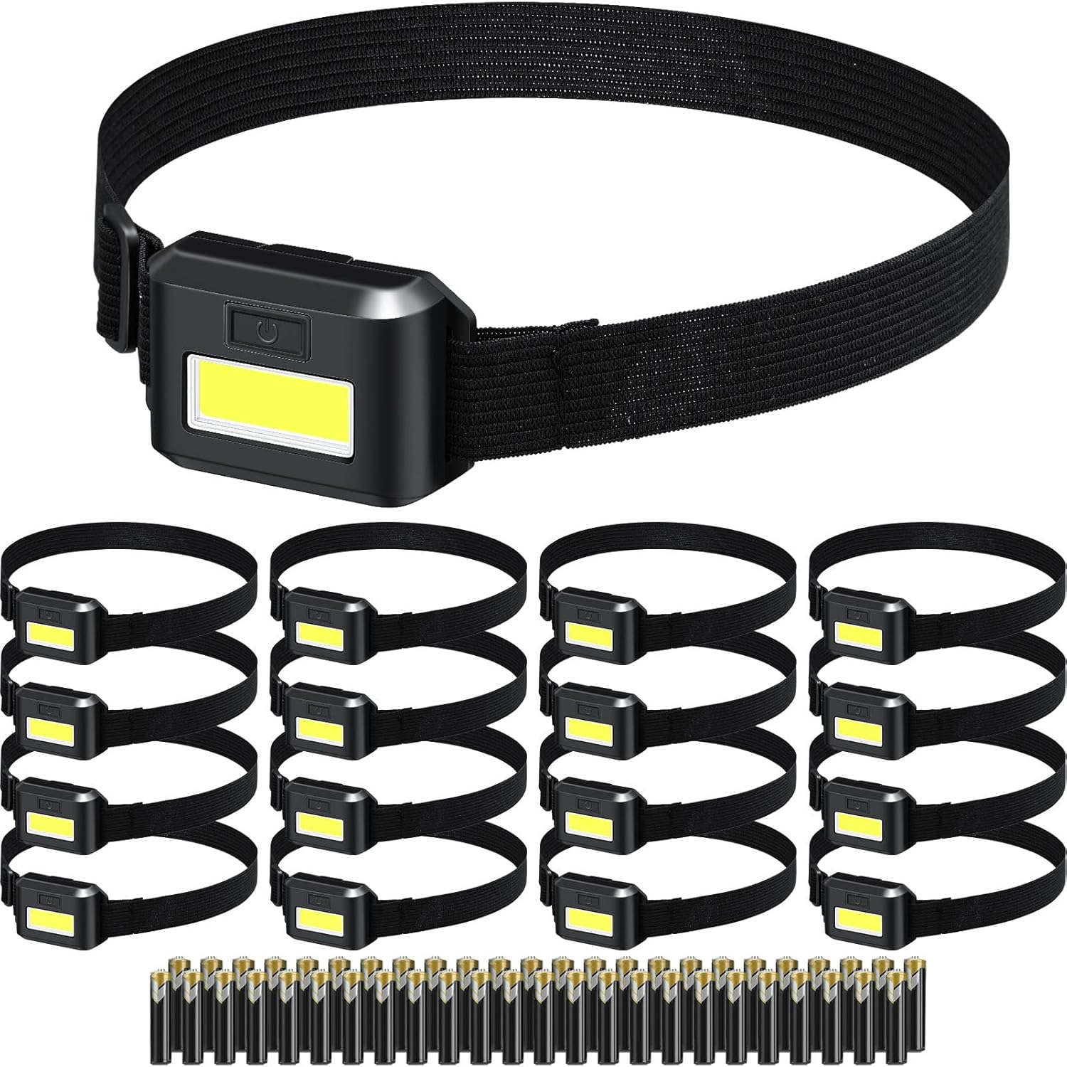 16-Piece LED Headlamp Bundle for Adults Kids