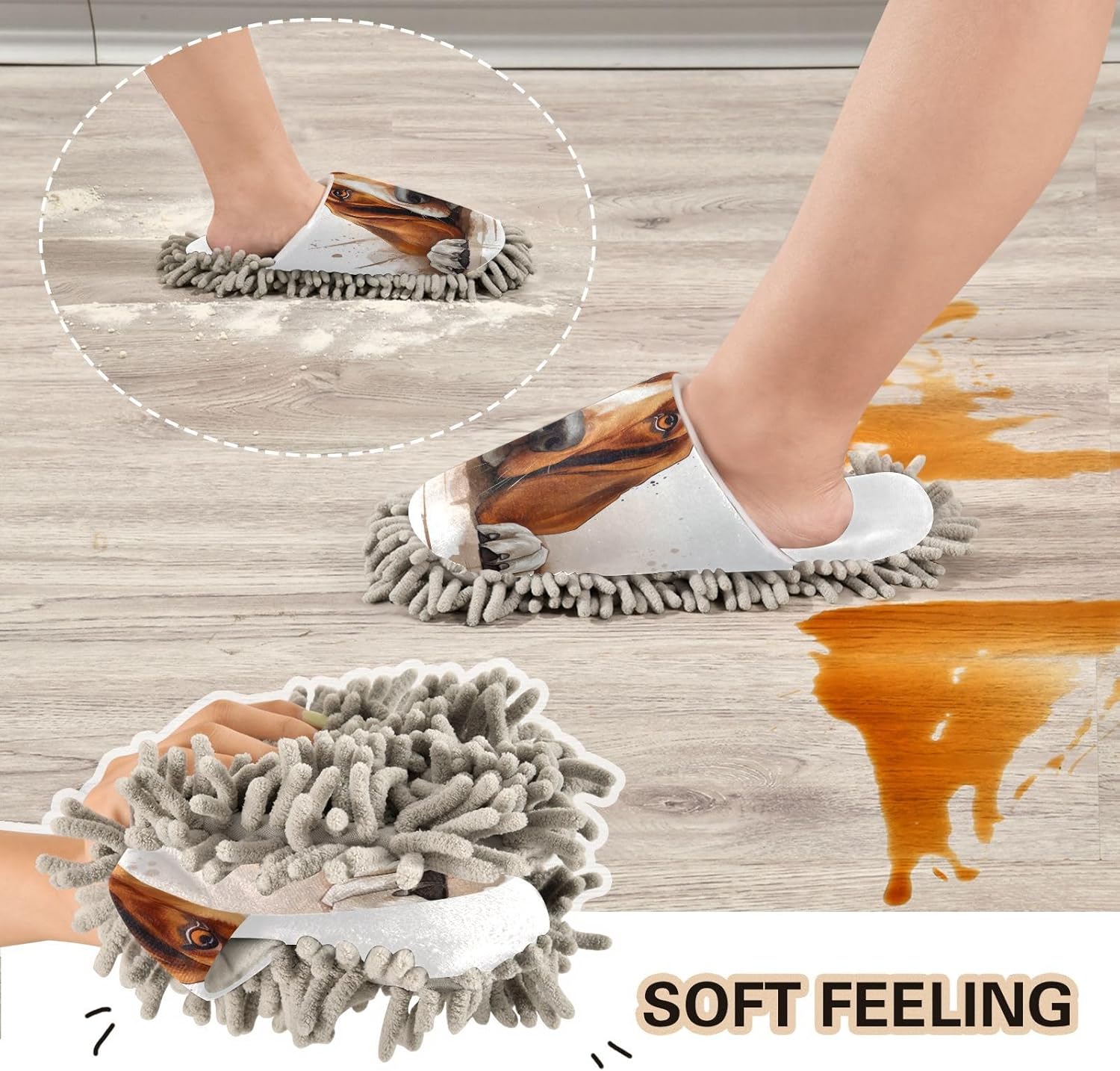 Versatile Hound Slippers for Perfect Cleaning