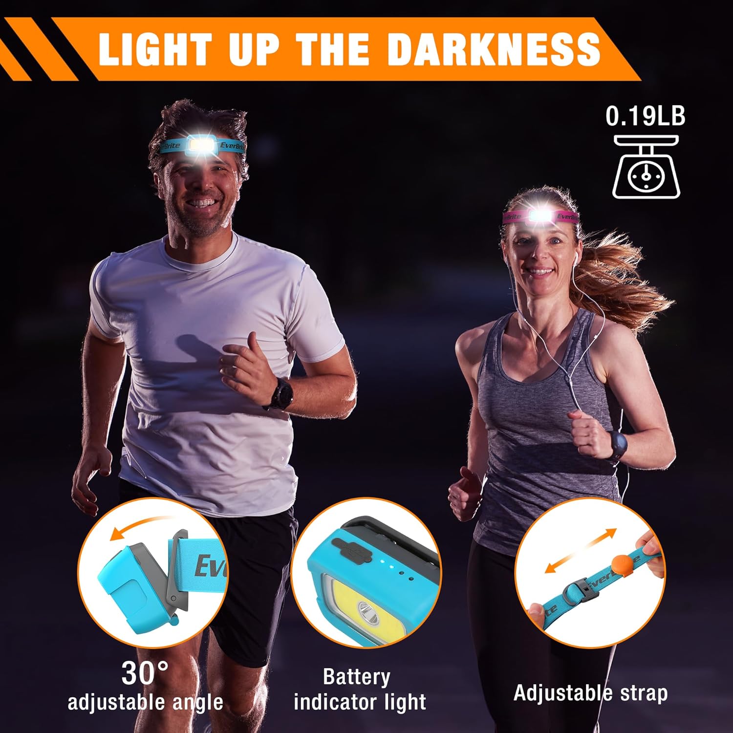 EverBrite 3-Pack Camping Lights and Rechargeable Headlamp 1