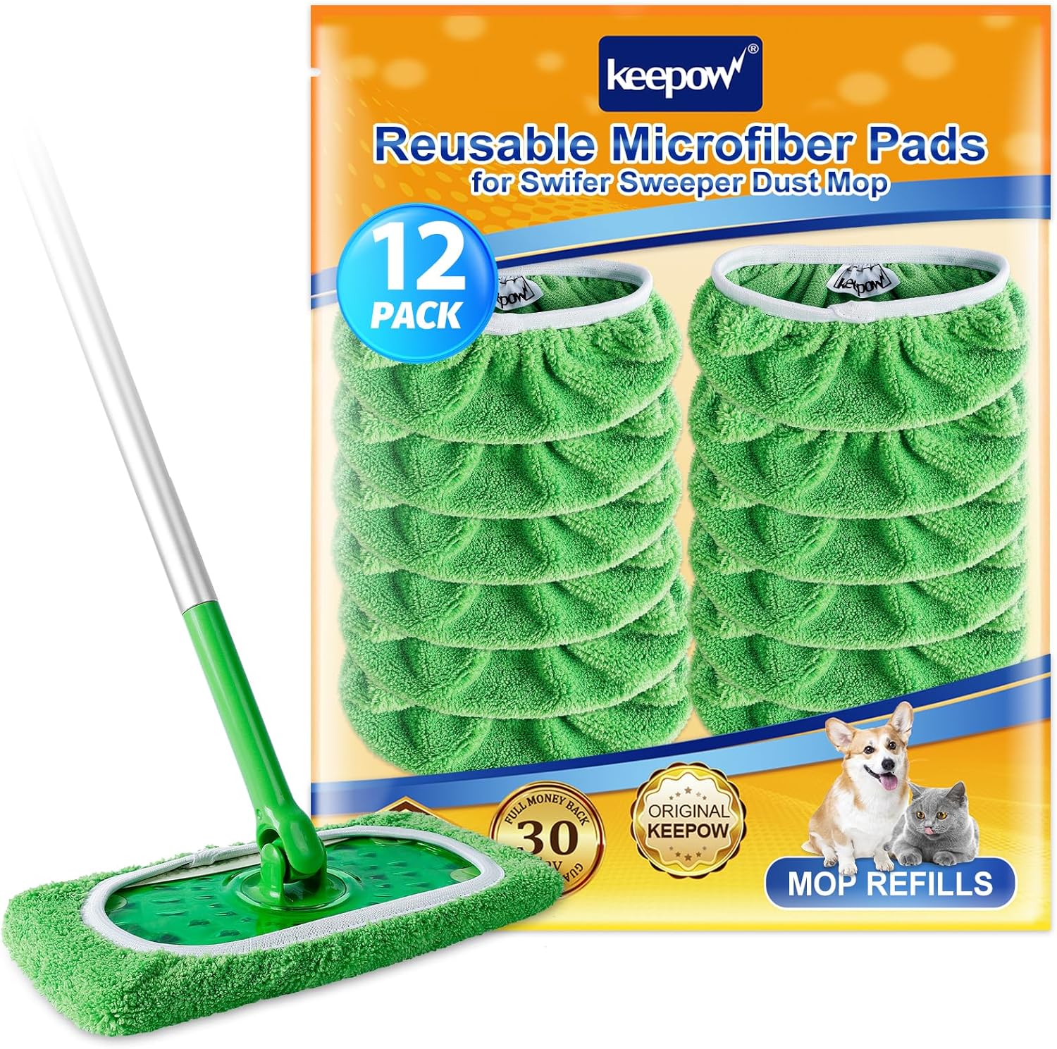 Perfect for Hardwood Floors Swiffer Mop Compatible Reusable Wet Pads