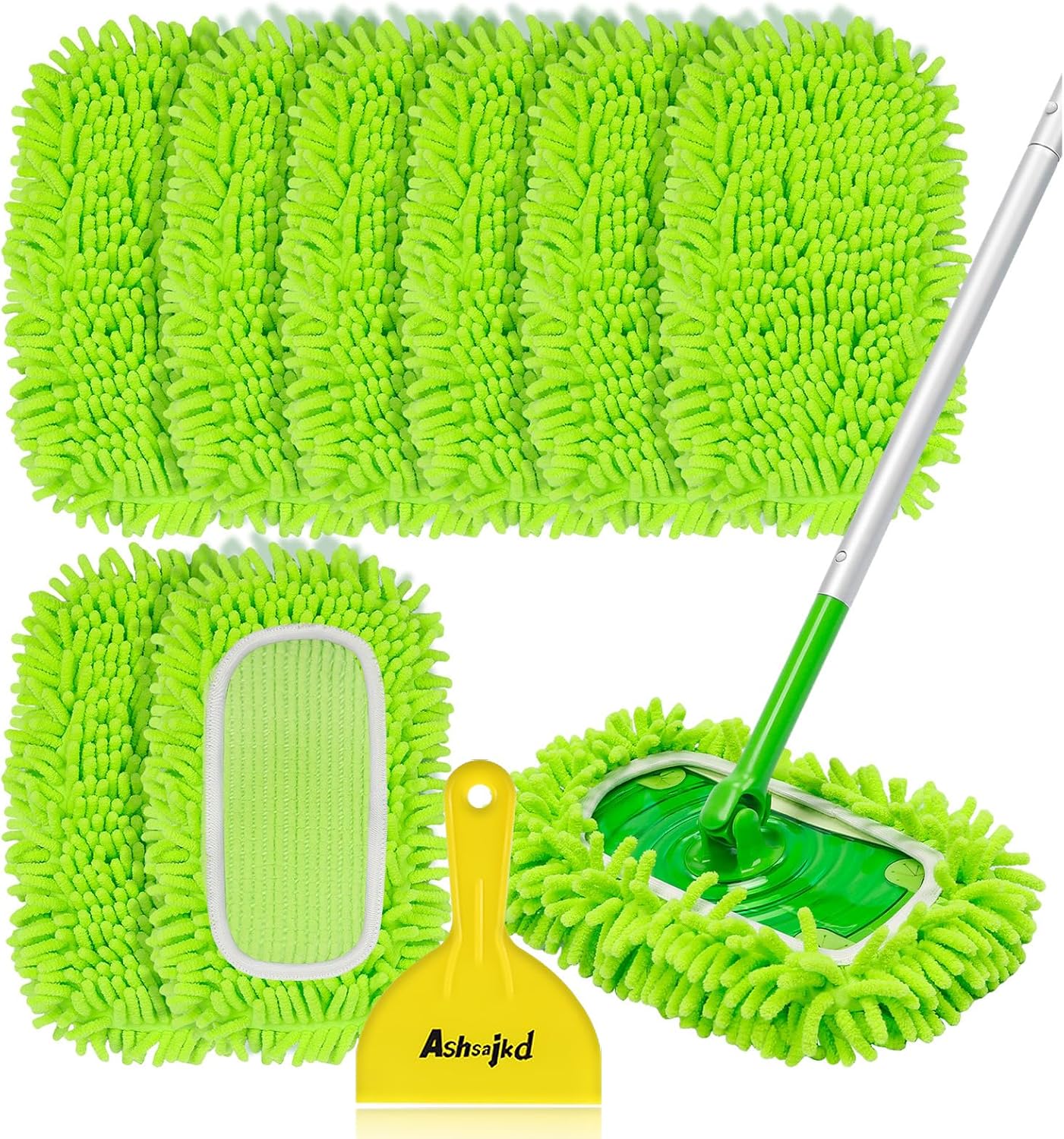 Reusable Microfiber Mop Pads 8-Pack for Swiffer Sweeper Soft Durable