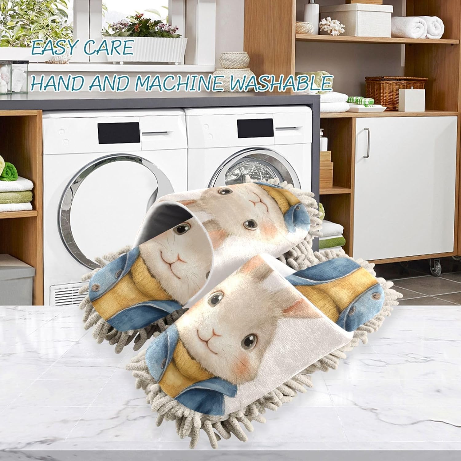 Microfiber Rabbit Slippers Mop
