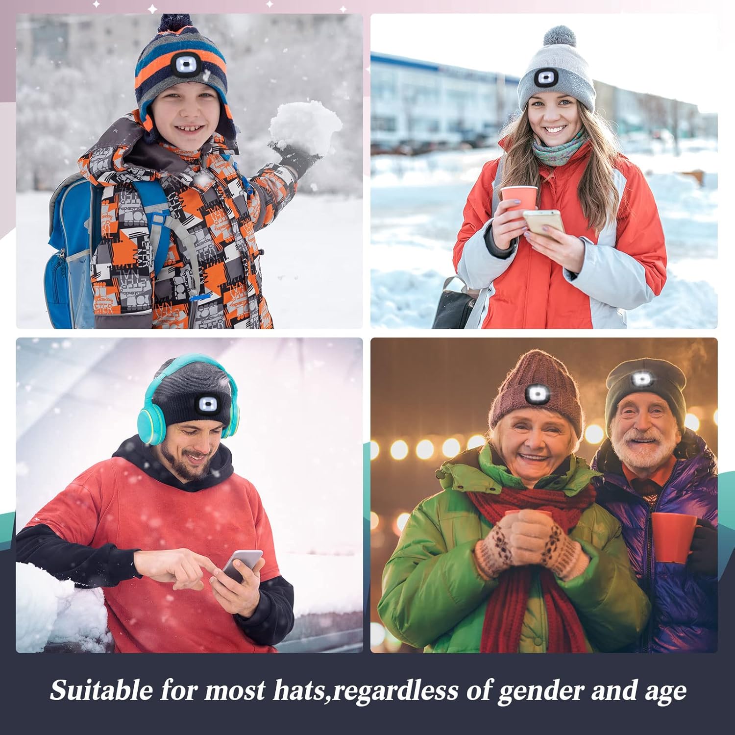 MudderLED Rechargeable LED Beanie Lights