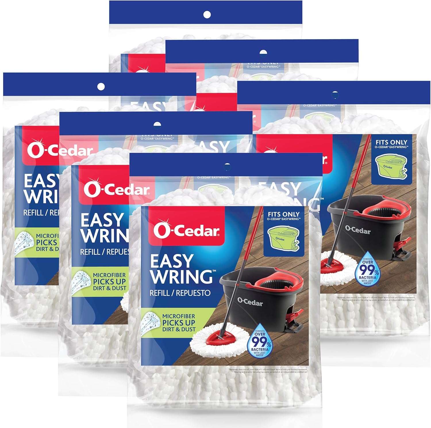 O Cedar EasyWring Spin Mop Head Replacement Pack of 6
